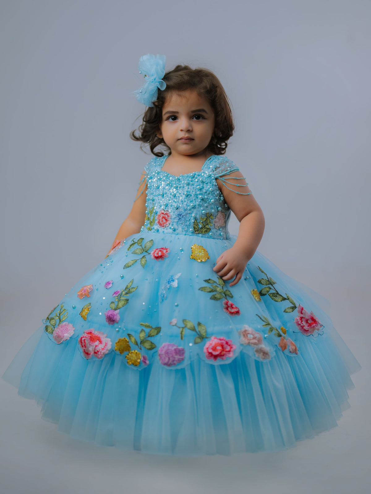 Blossom Blue Princess Gown