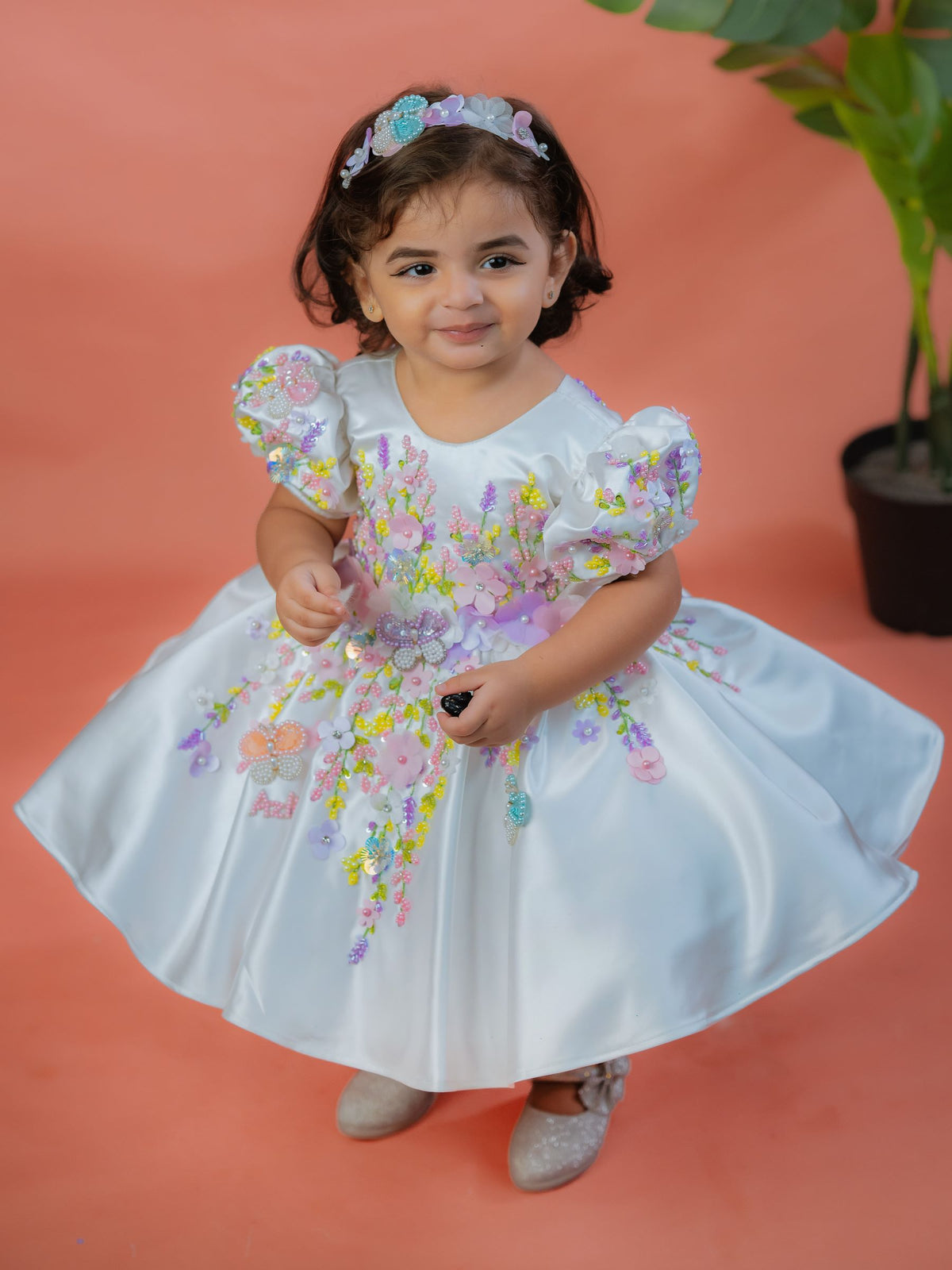 Wildflower Meadow Satin Gown