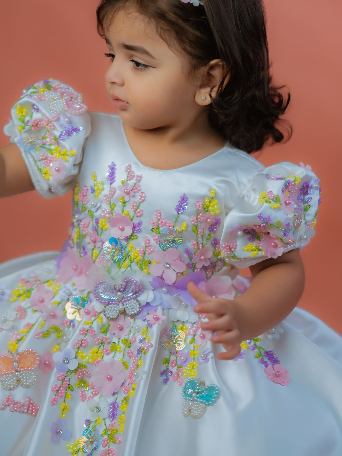 Wildflower Meadow Satin Gown