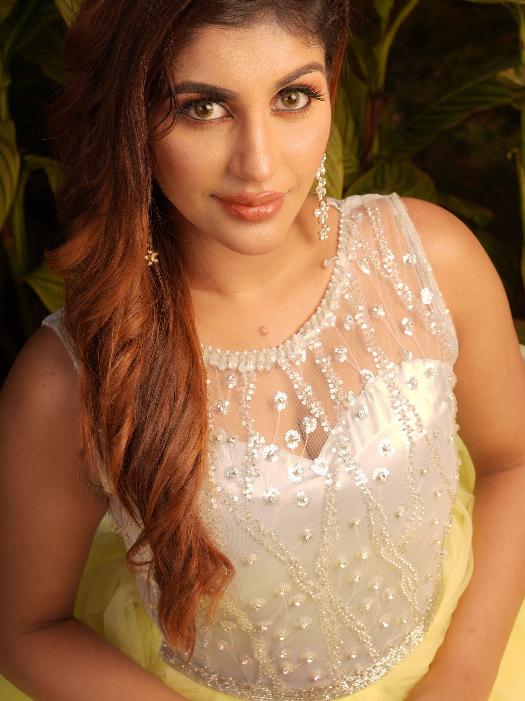 Lemon Luxe Ruffle Ball Gown