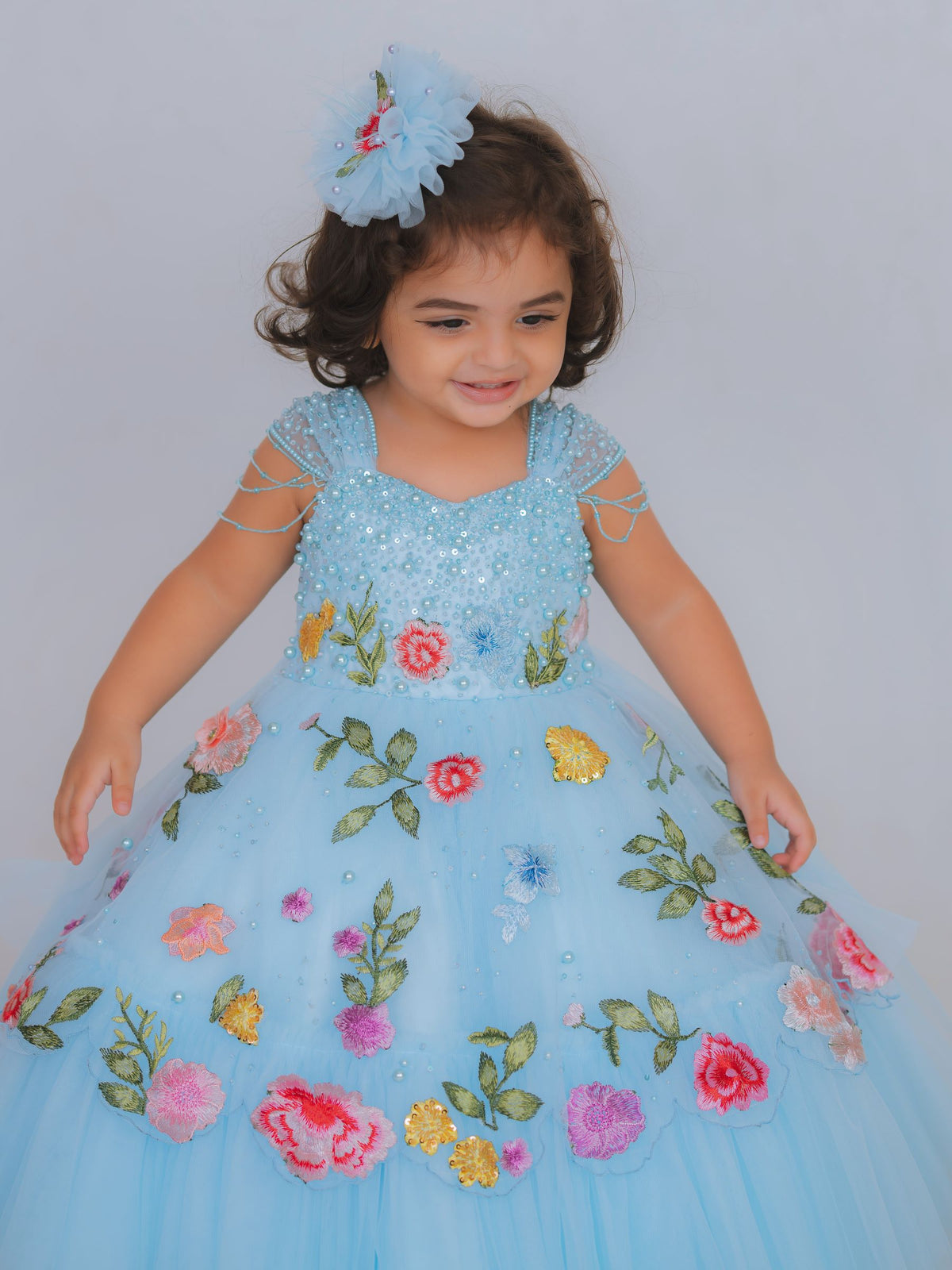 Blossom Blue Princess Gown