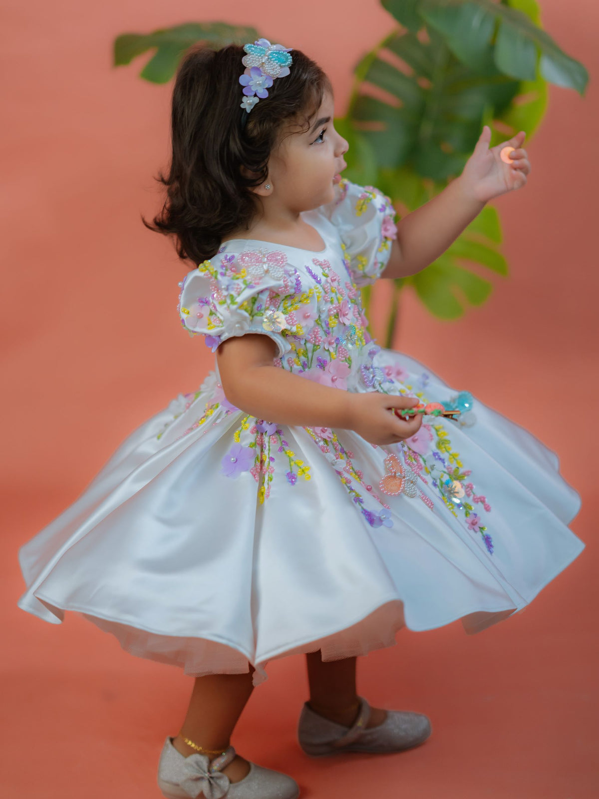 Wildflower Meadow Satin Gown