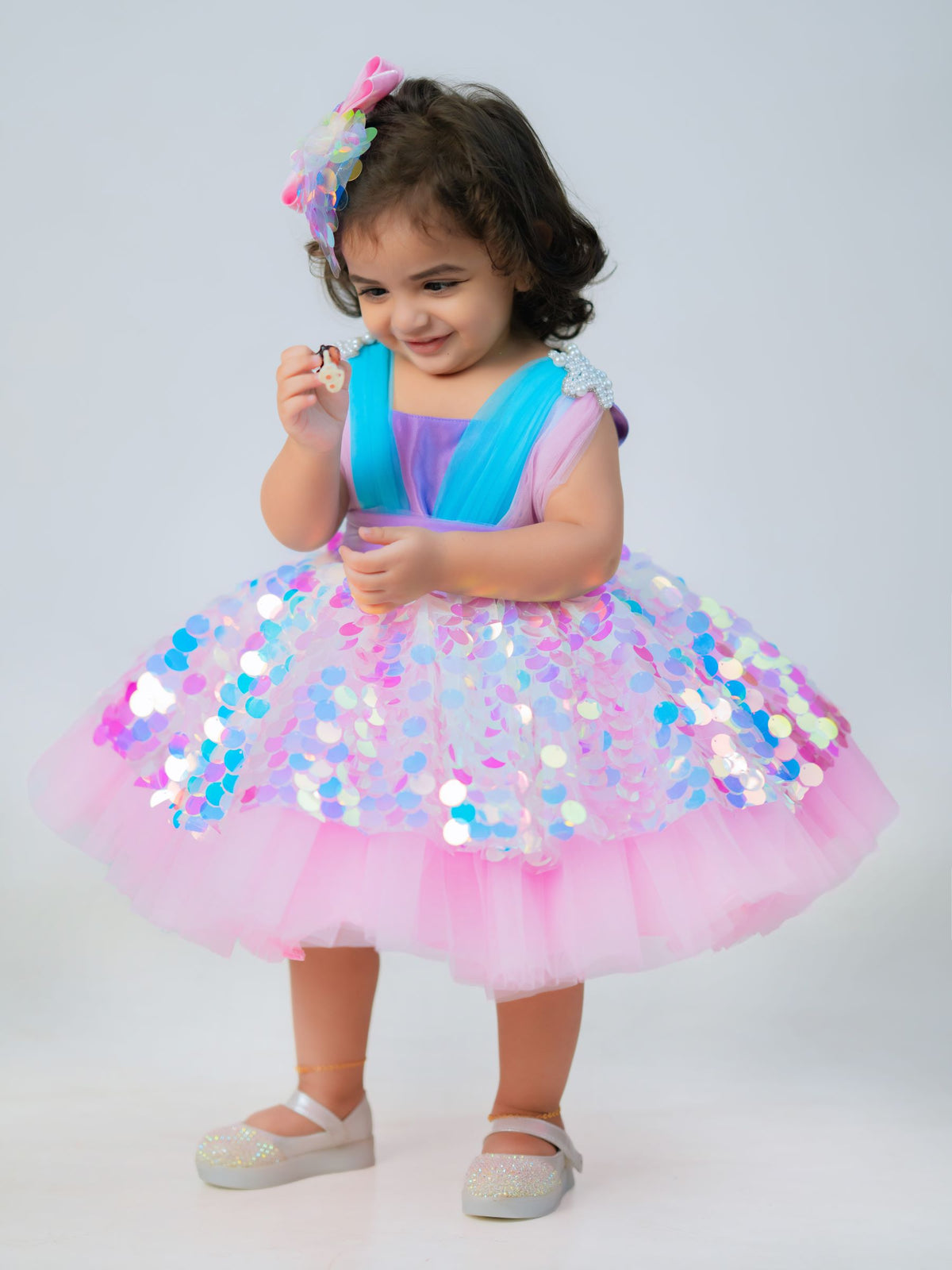 Little Princess Mermaid Sequin Gown
