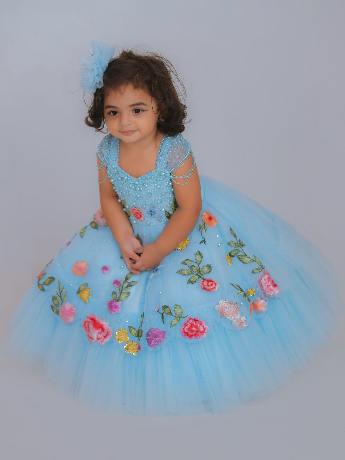Blossom Blue Princess Gown