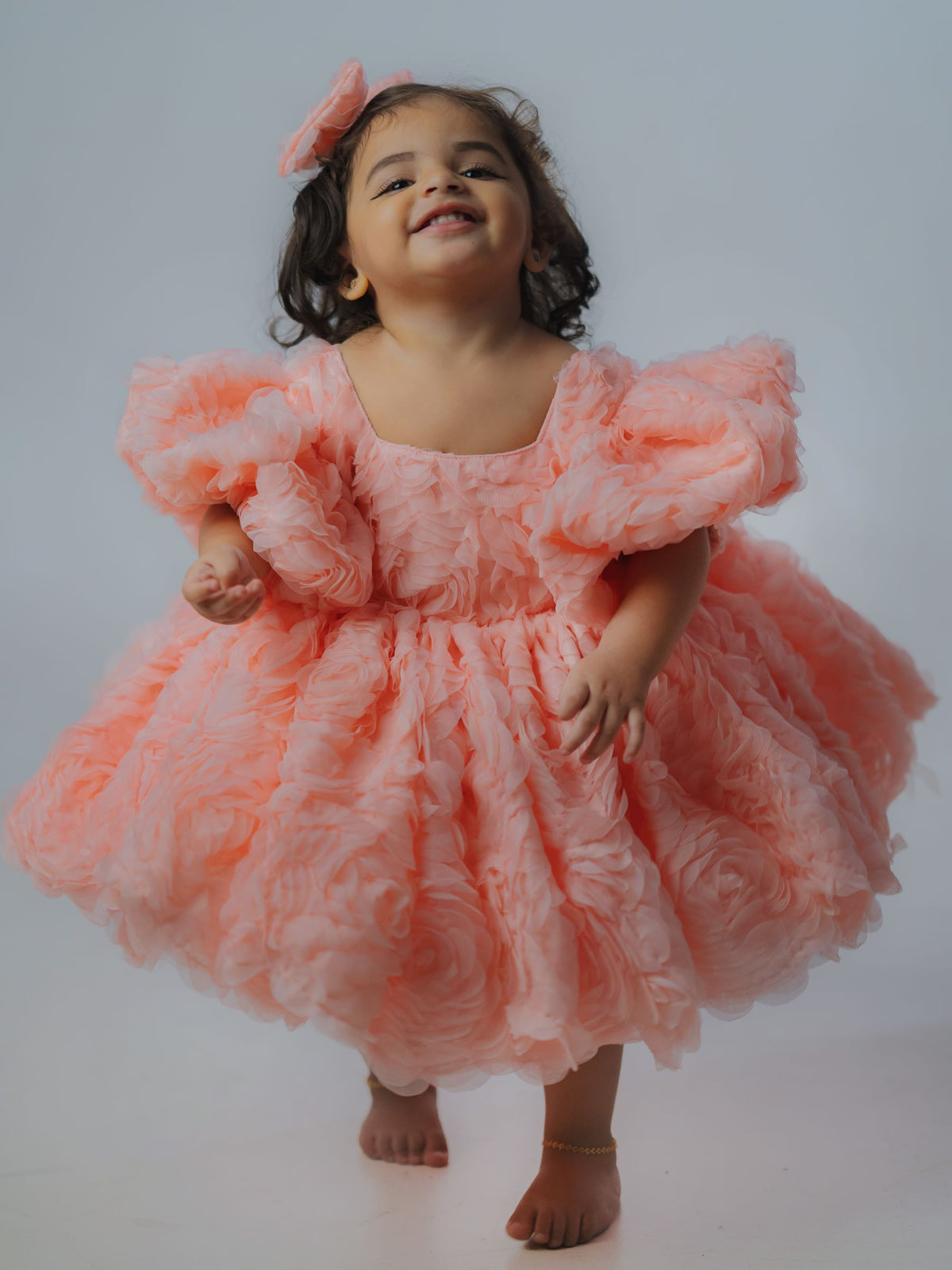 Peach Rose-Bud Cloud Gown