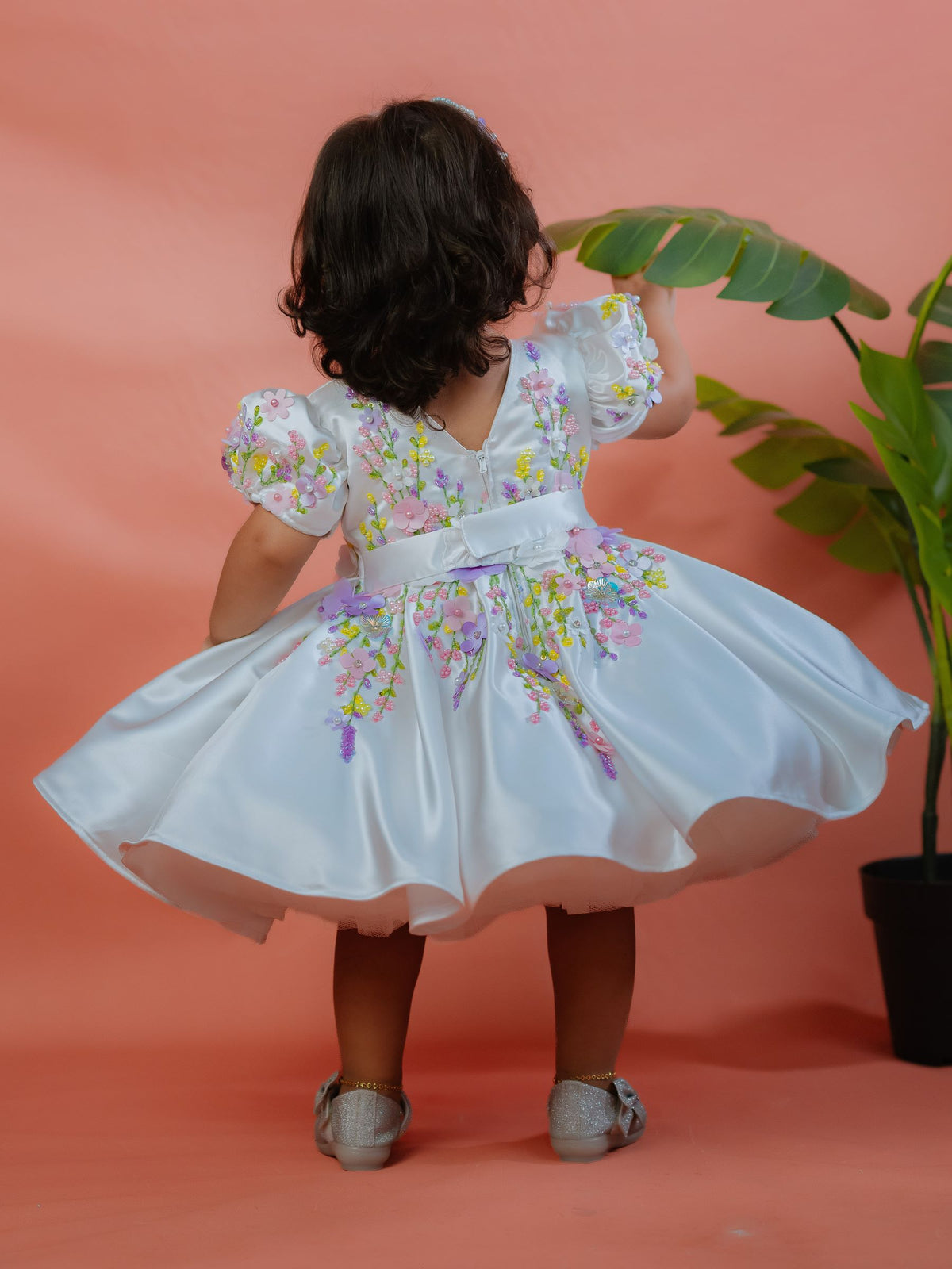 Wildflower Meadow Satin Gown