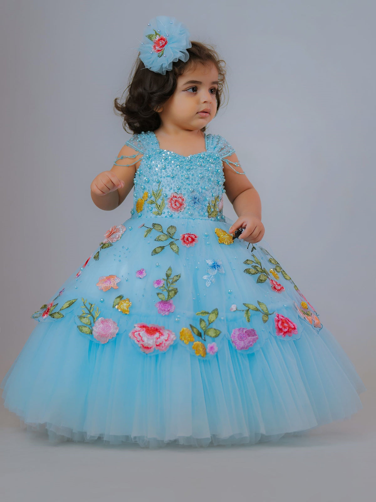 Blossom Blue Princess Gown