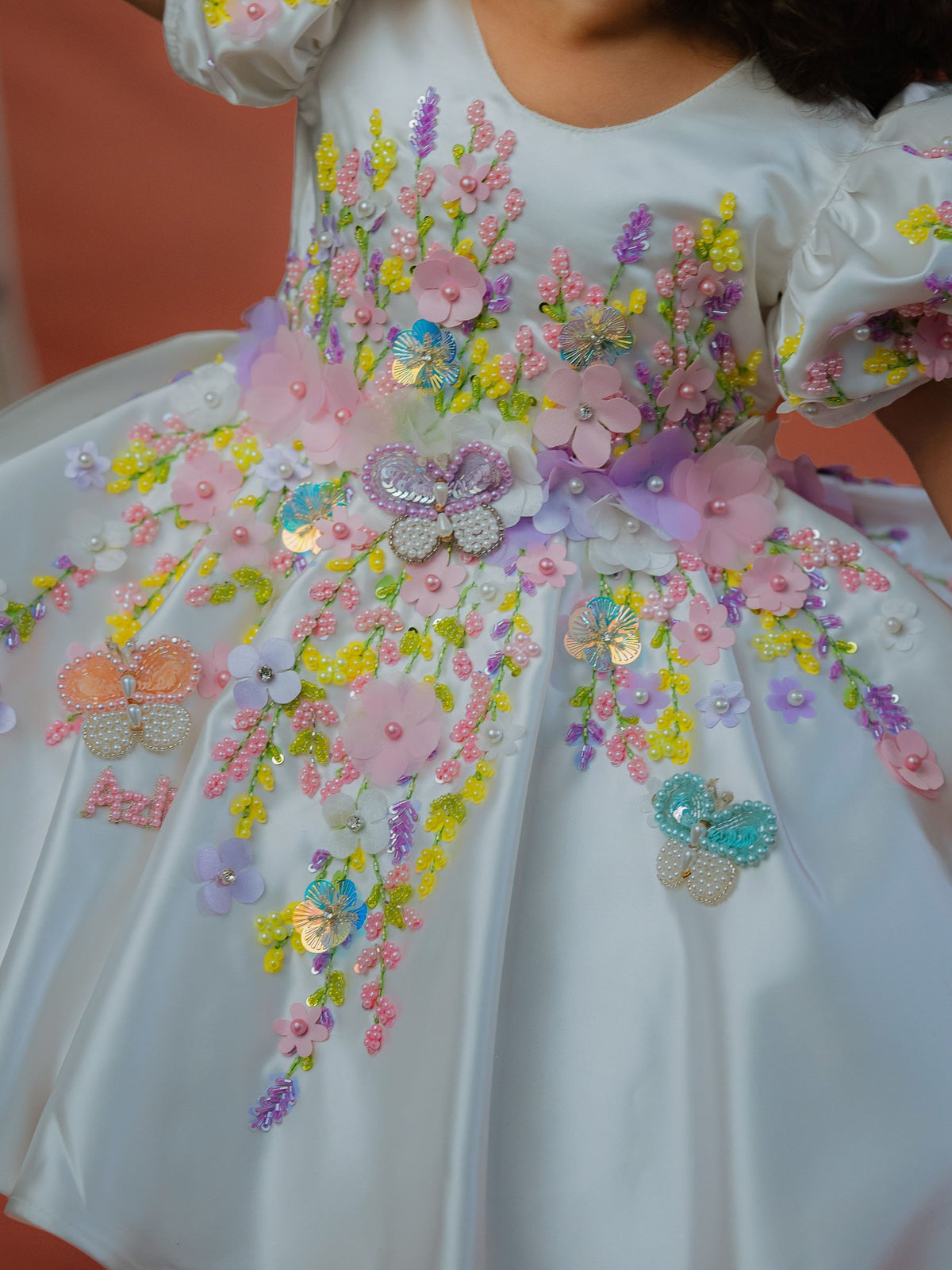 Wildflower Meadow Satin Gown