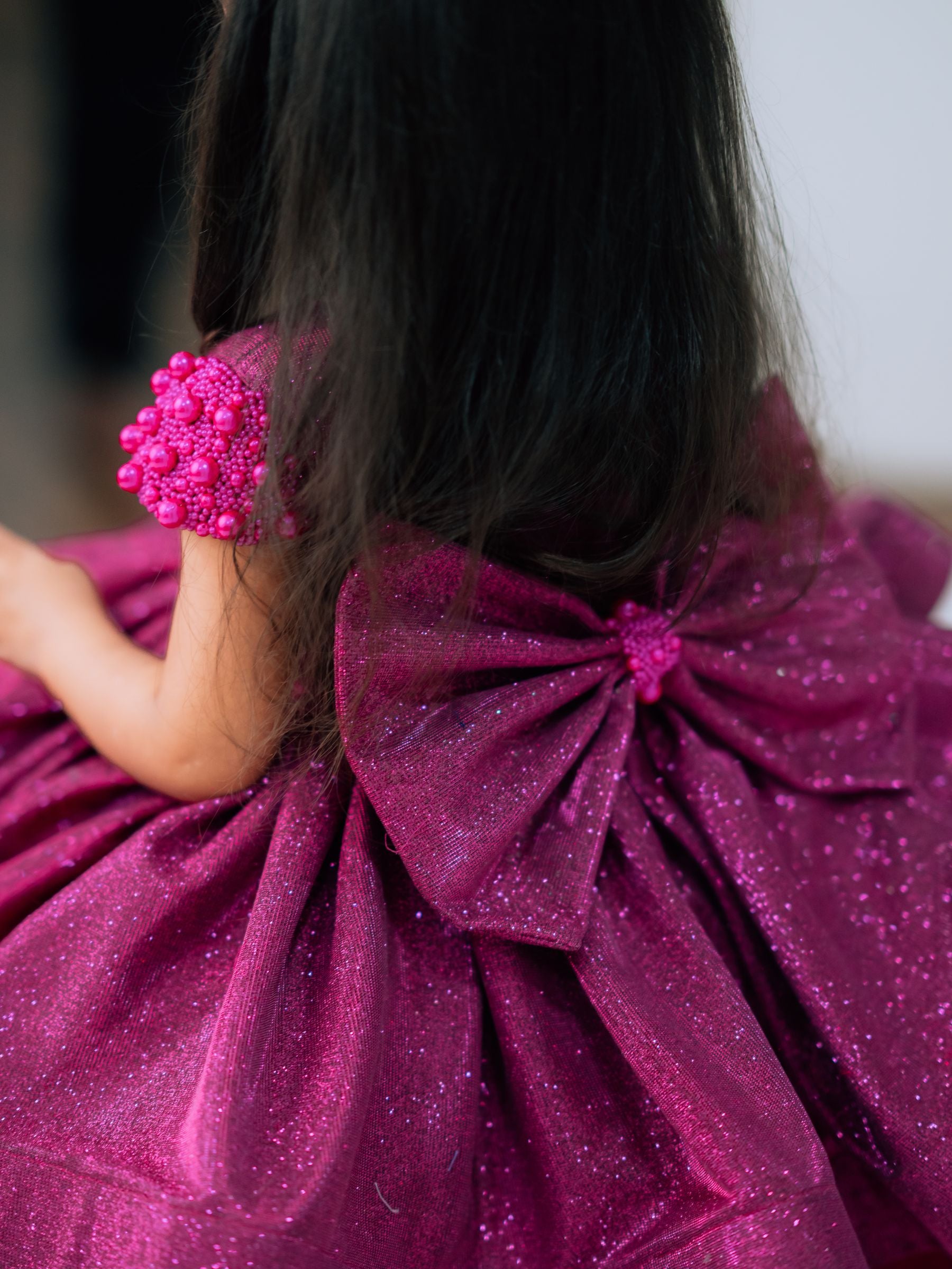 Magenta Simmer Layer Half Length Gown