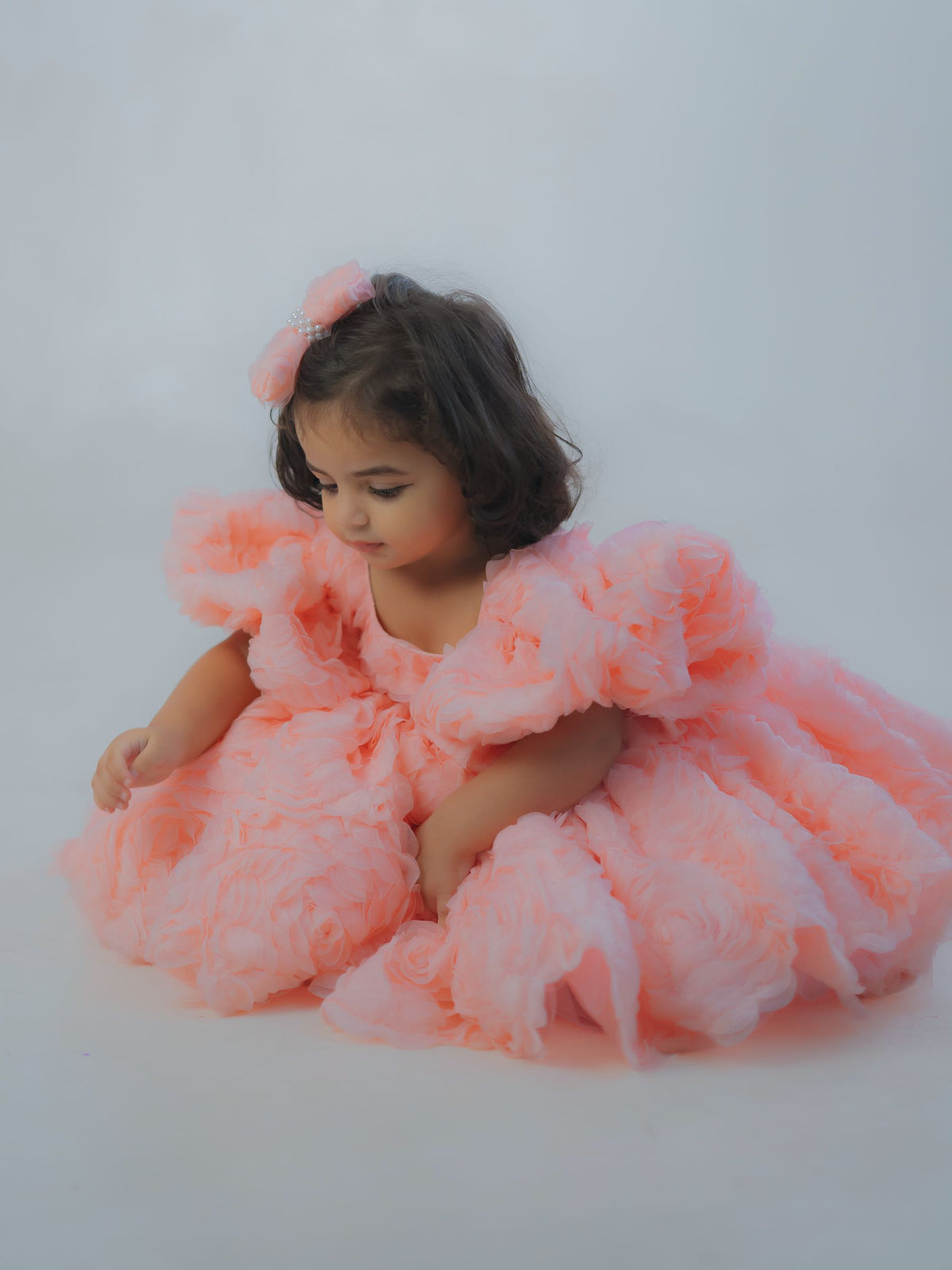 Peach Rose-Bud Cloud Gown