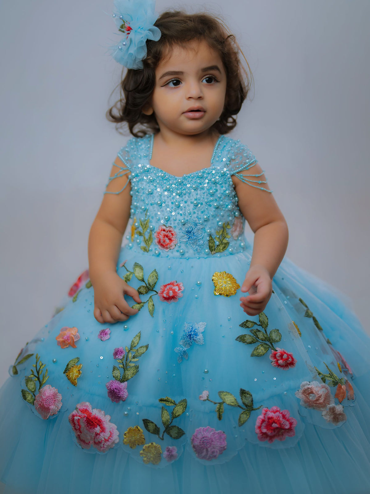 Blossom Blue Princess Gown