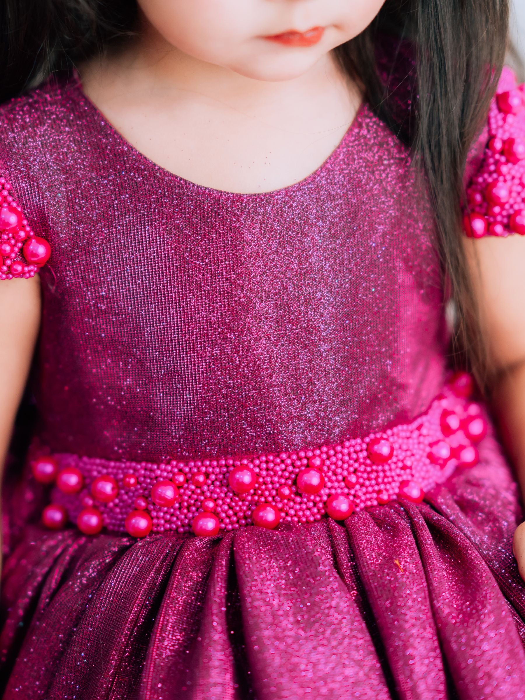 Magenta Simmer Layer Half Length Gown