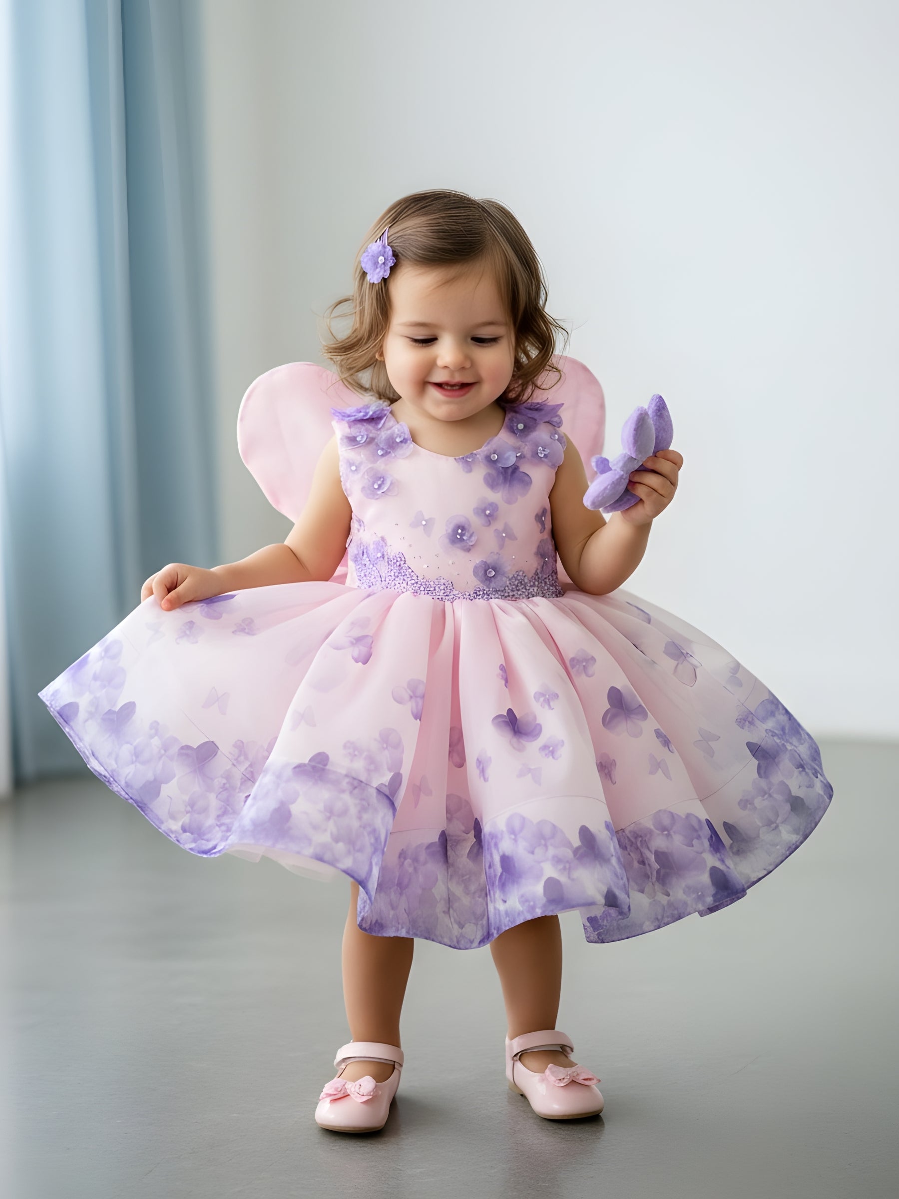 Lavender Drift Butterfly Blossom Royal Celebration Dress