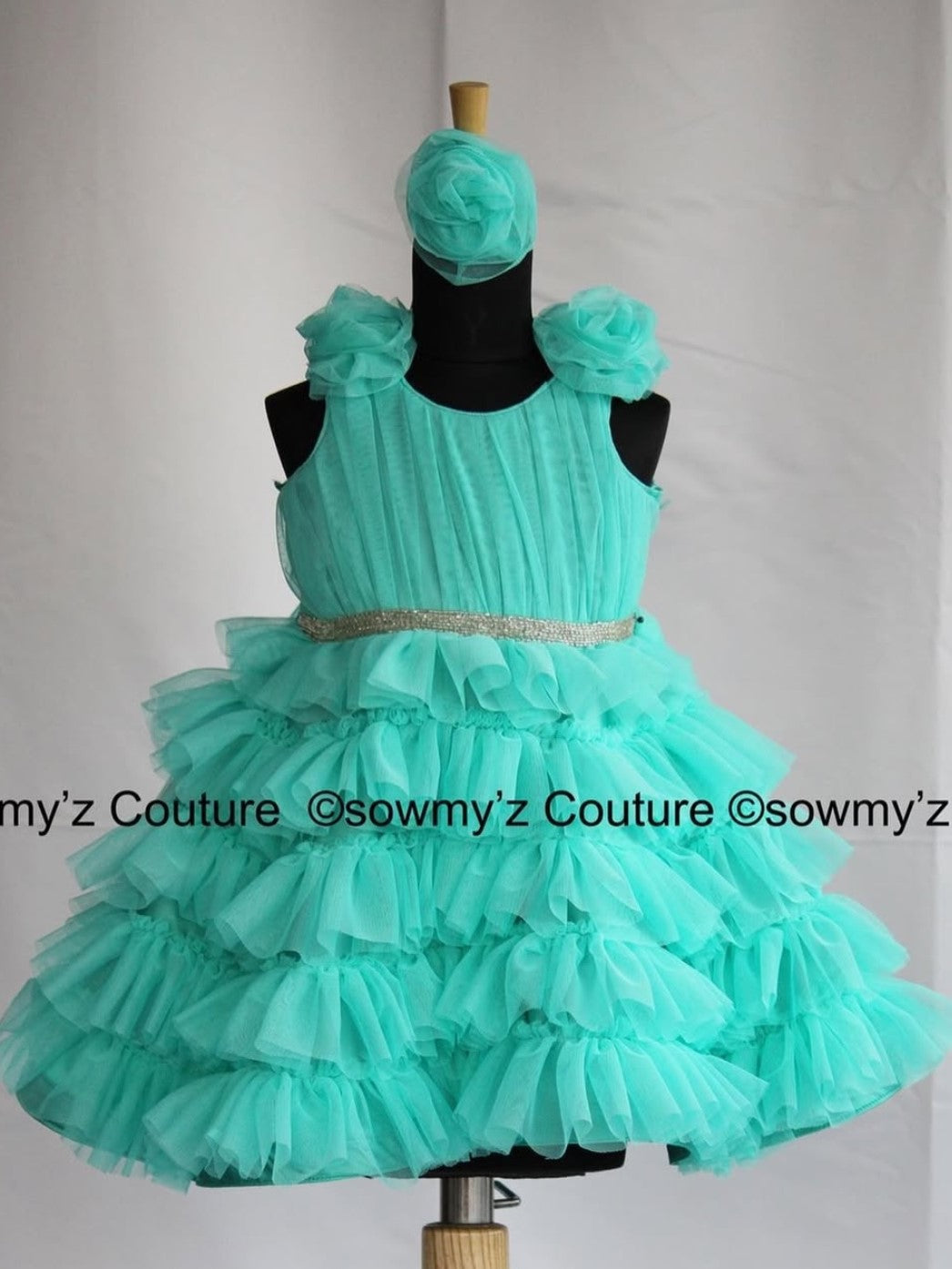 seafoam green party dress Seafoam Strapless Glitzy Beaded Dress With Geometric Pattern main image 1