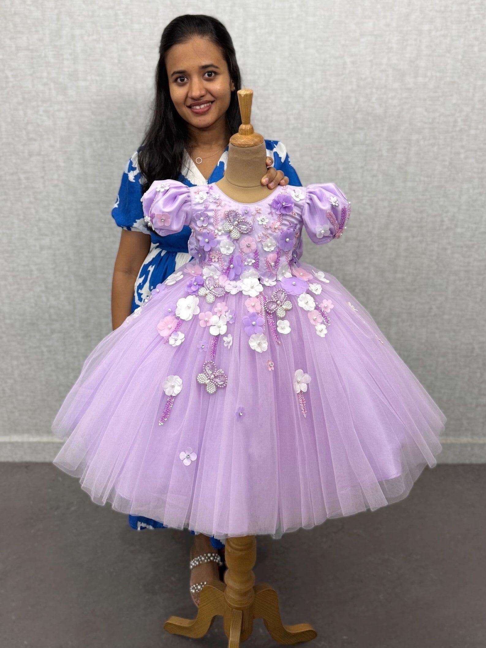 Children Party Wear Gowns Online, Lavender Dream Princess Dress