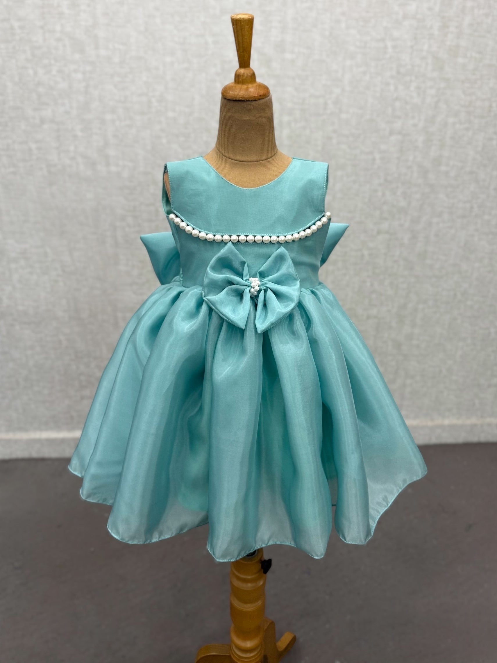 Teal celestical baby gown