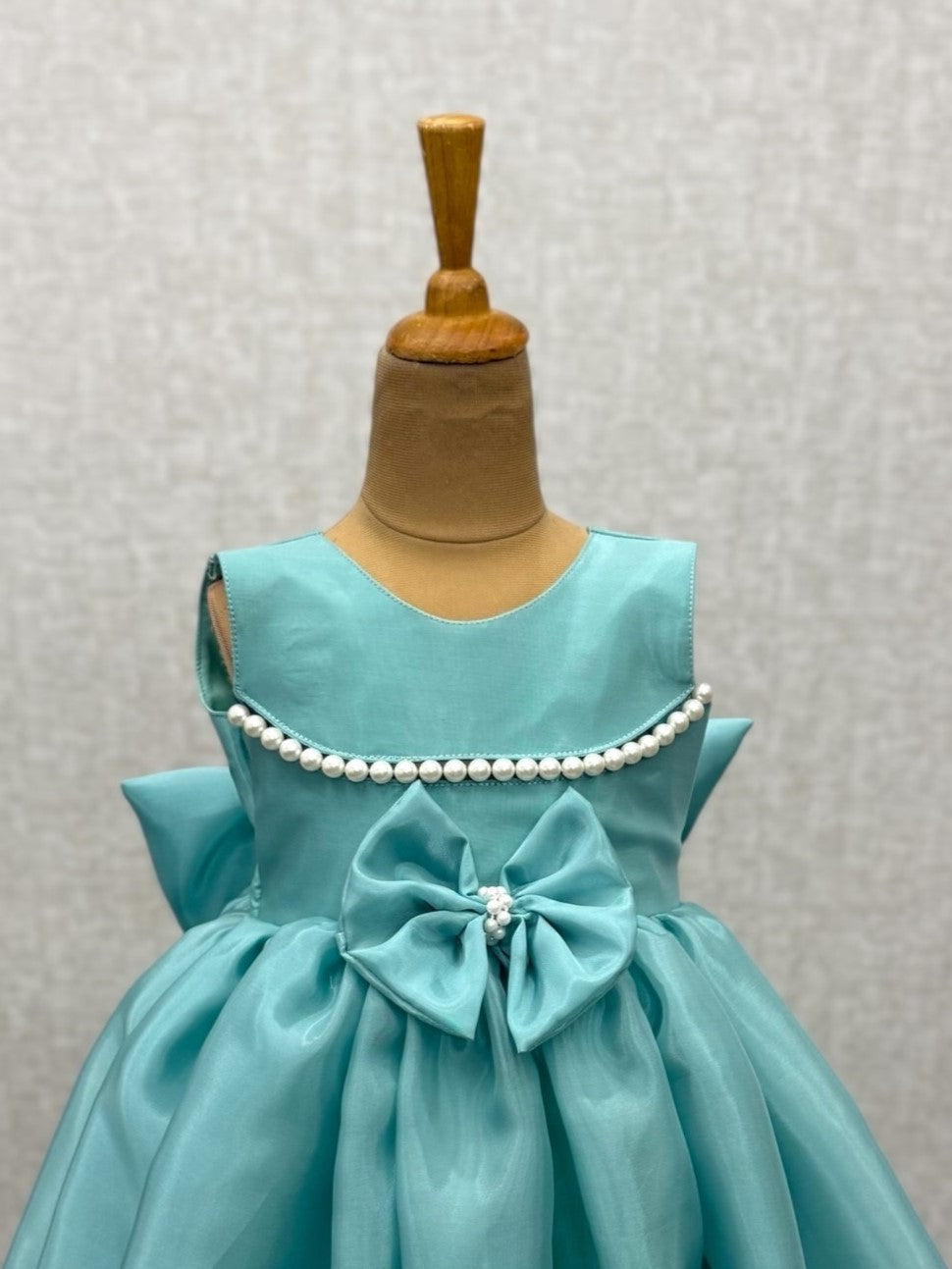 Teal celestical baby gown