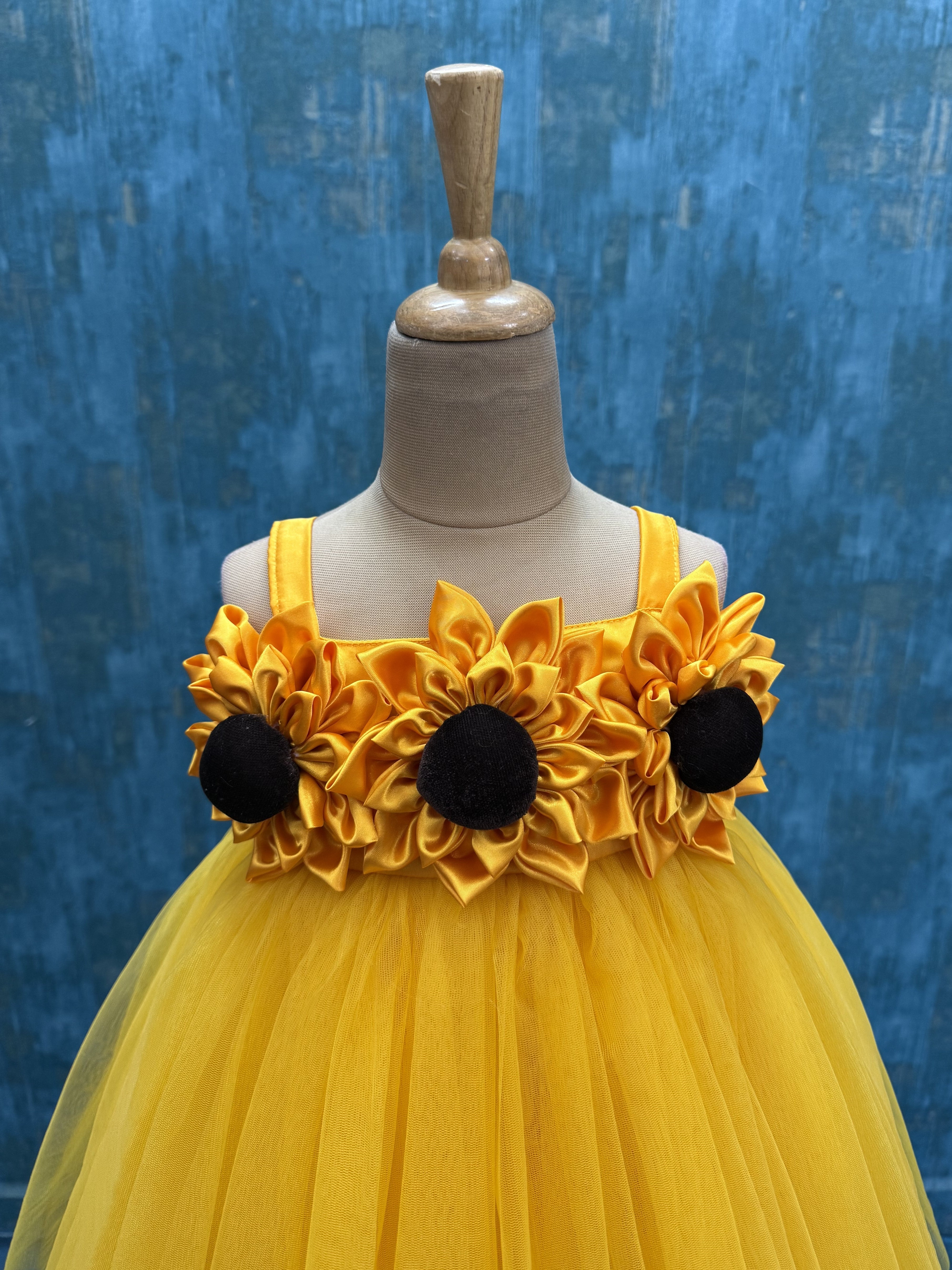 3D Sunflower Bloom Gown