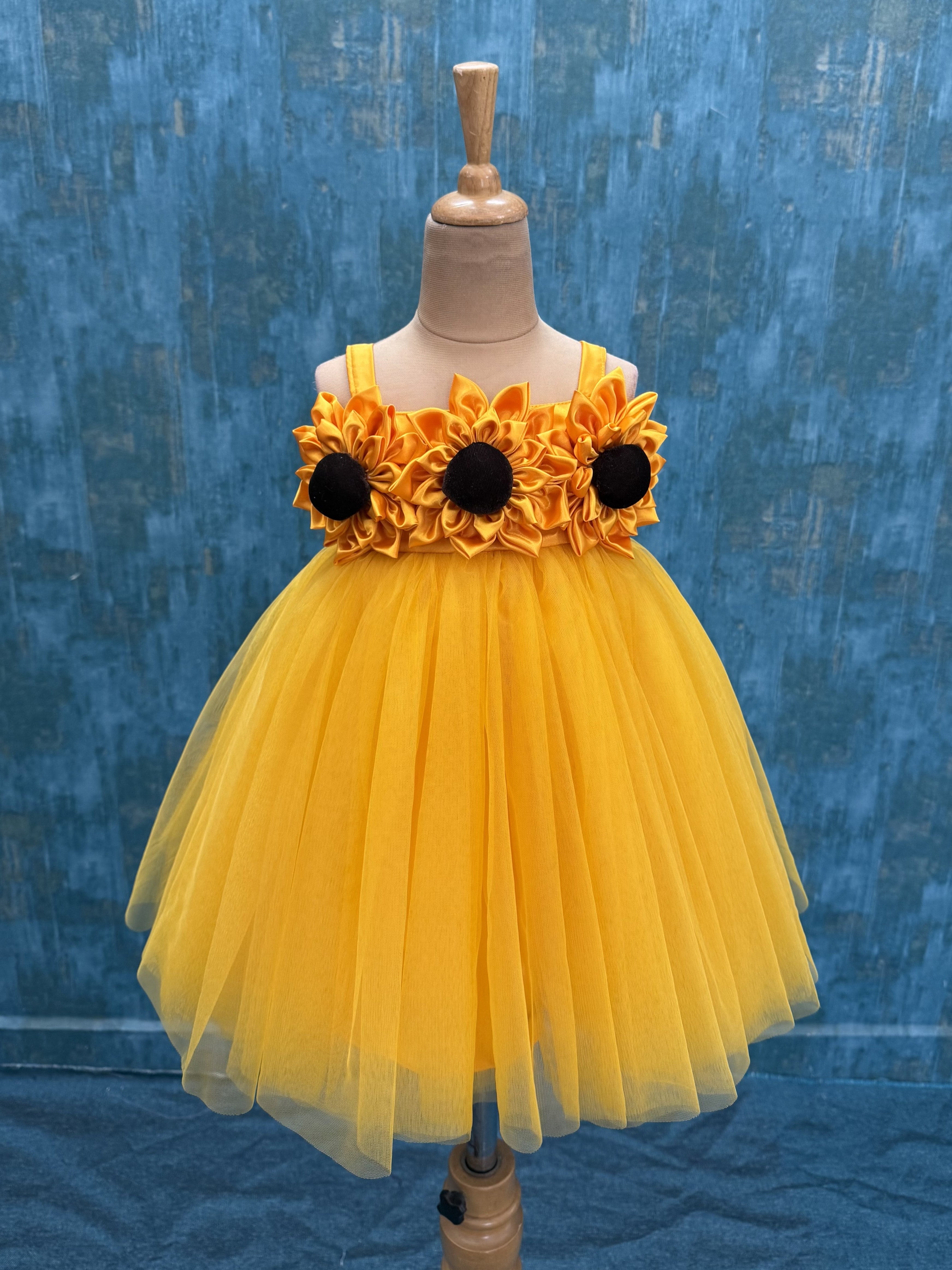 3D Sunflower Bloom Gown
