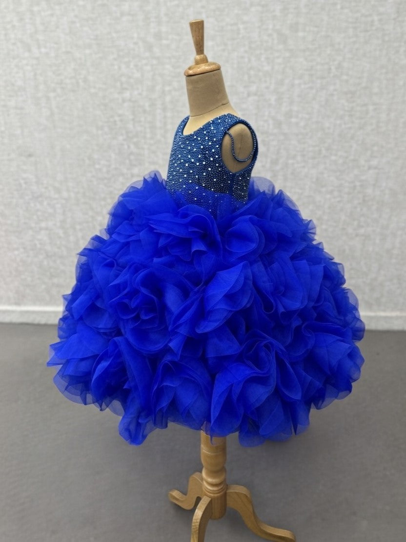 Blue Royale Stardust Ruffle Ball Dress