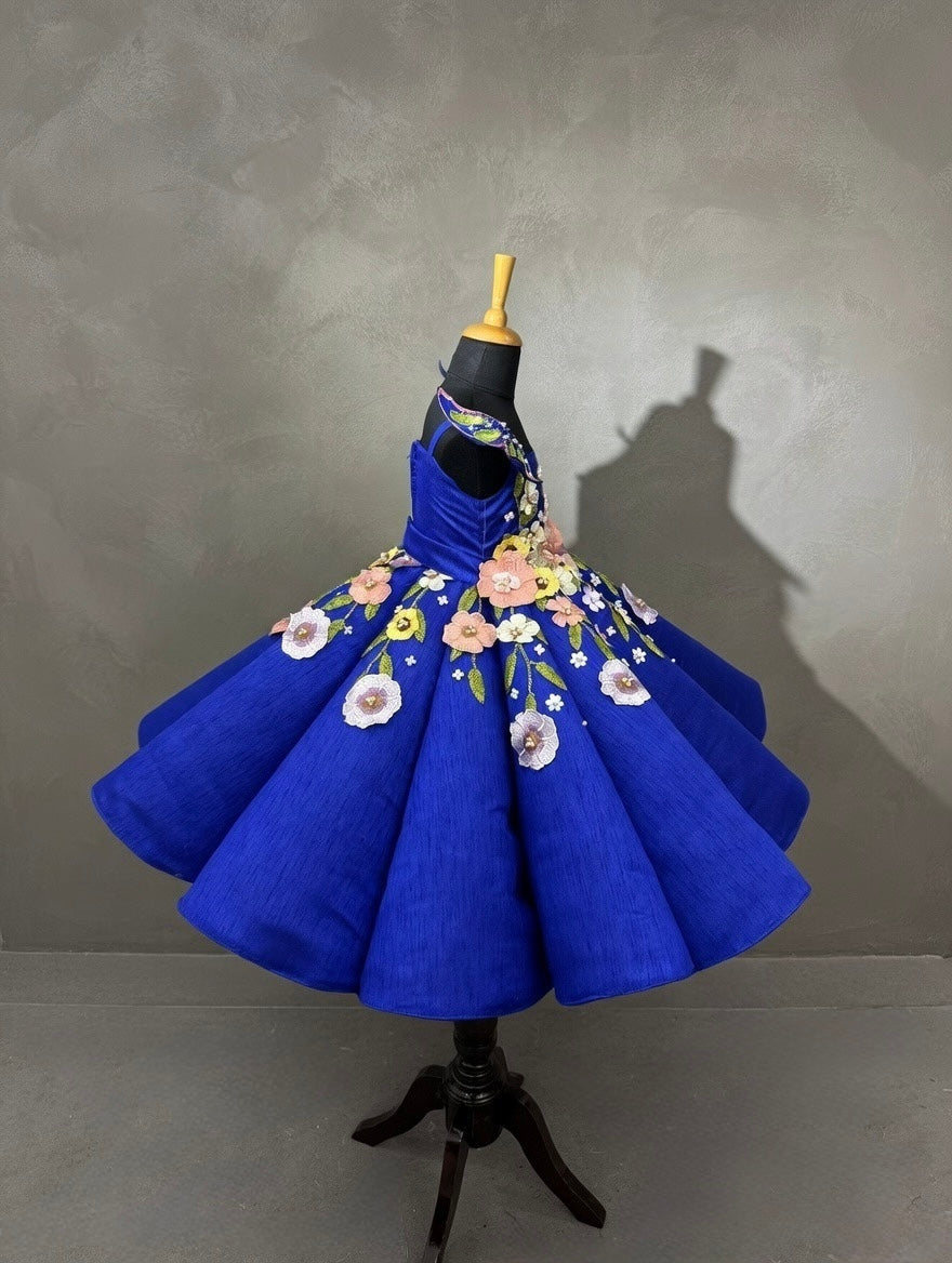 Kids Birthday Frocks Online, Blue Frock for Girls