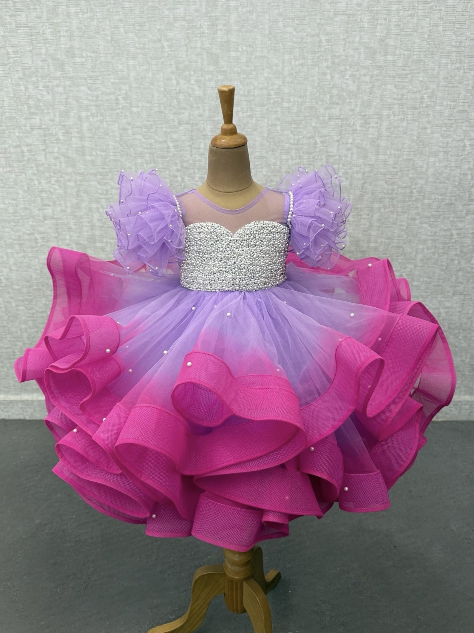 Theme dresses for baby girl Online, Lavender Gradient Party Dress