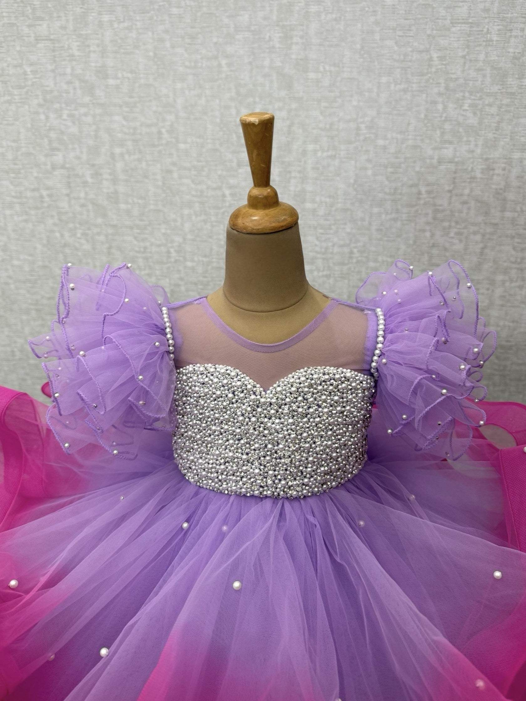 Theme dresses for baby girl Online, Lavender Gradient Party Dress