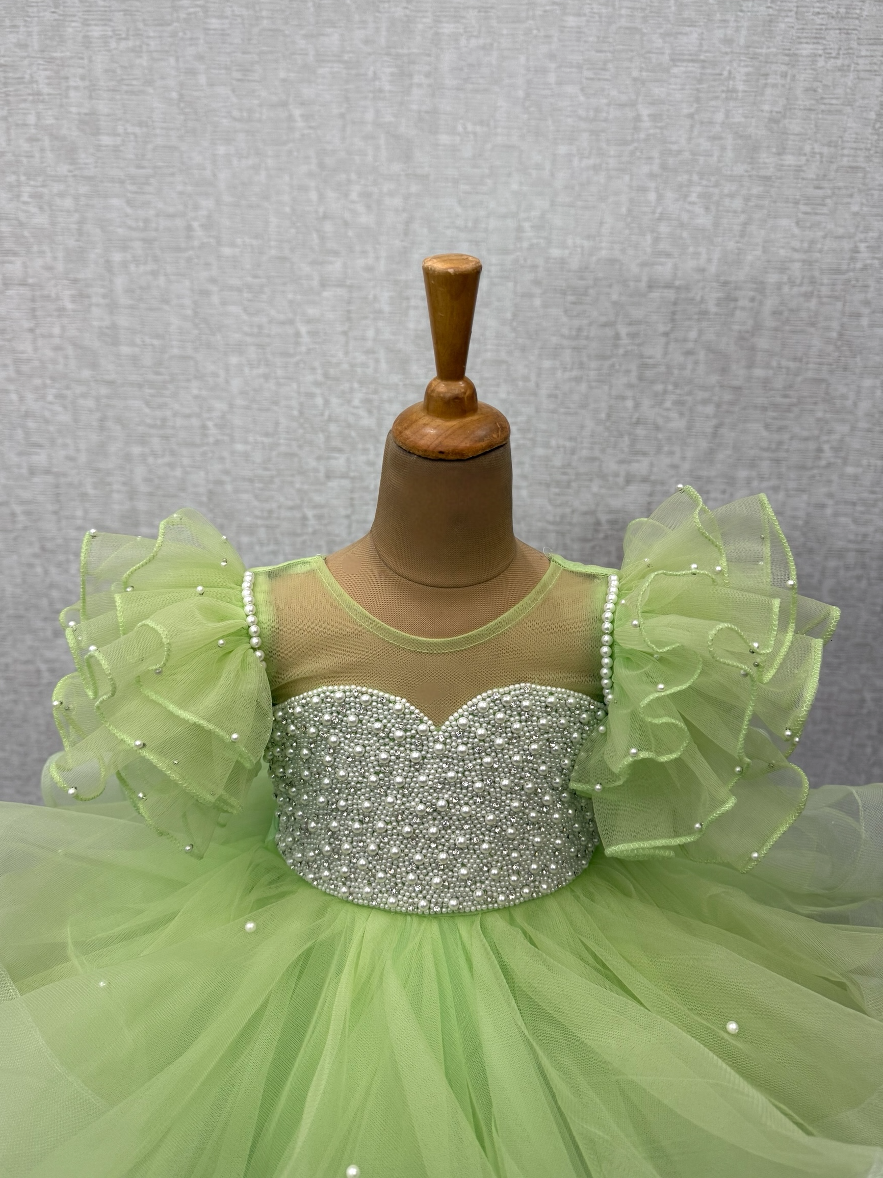 Girls Party Wear Online, Sage Green Flower Girl Dress