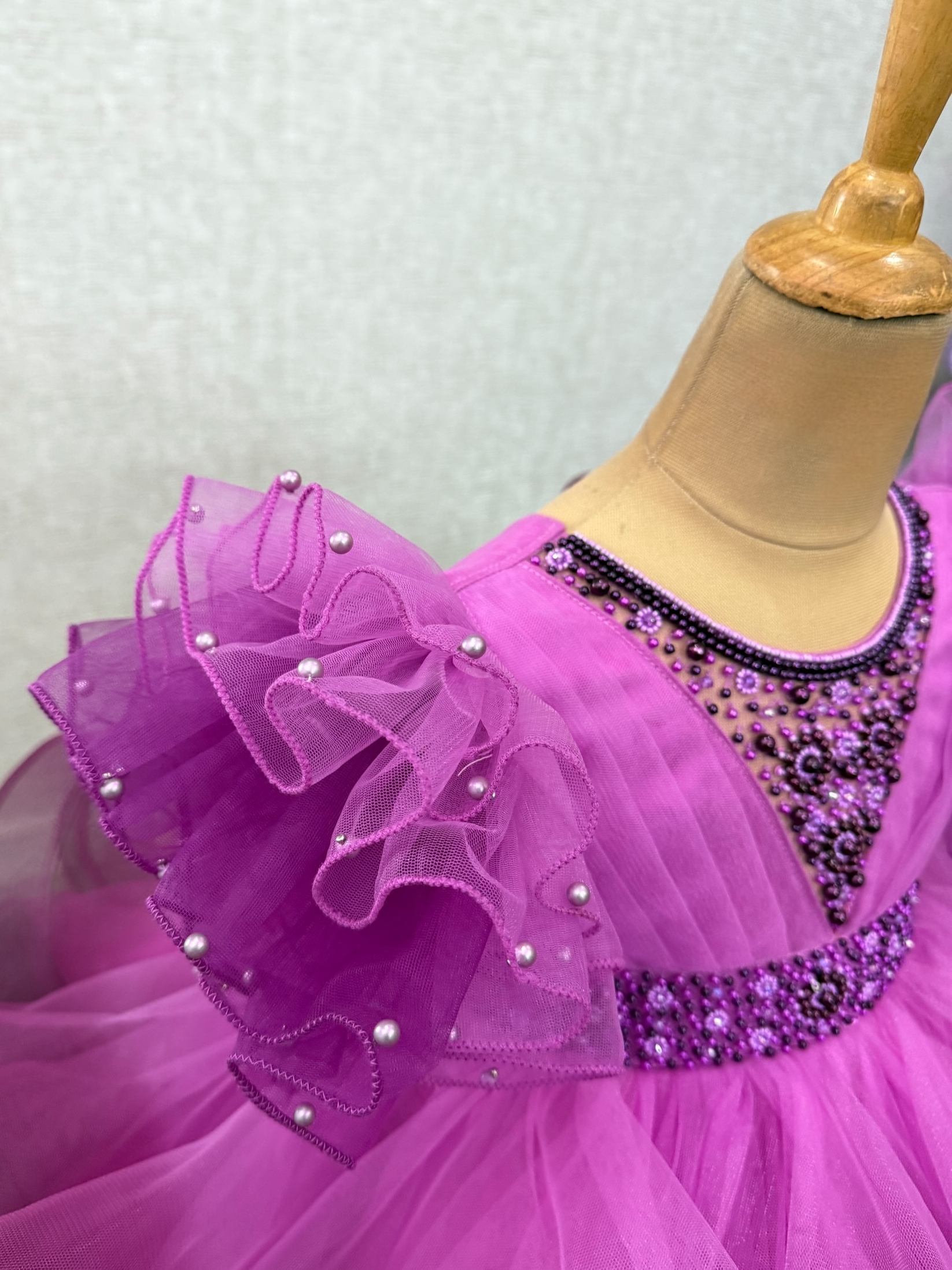 Theme dress for baby girl Online, Violet Bloom Ombre Gown