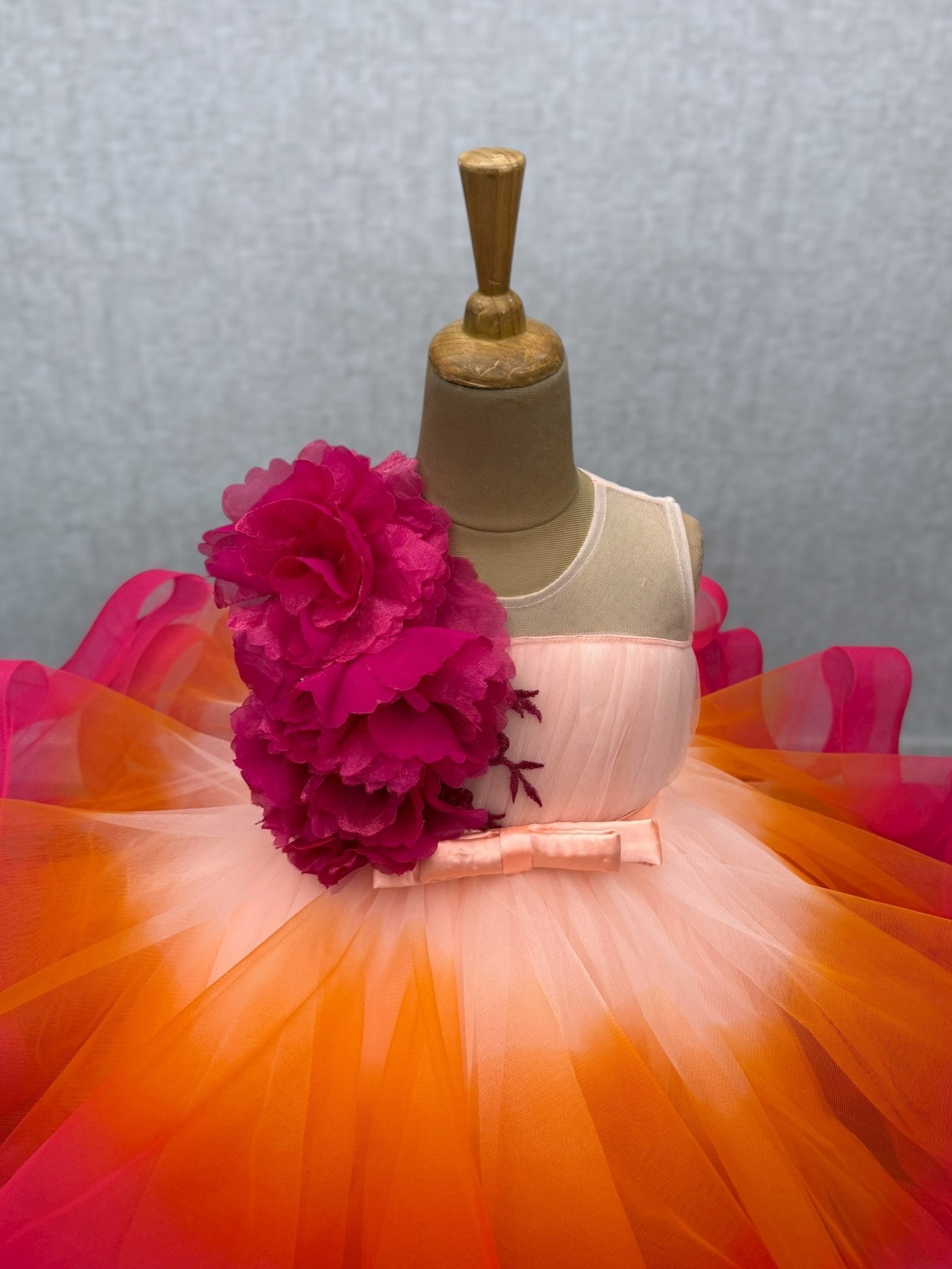 Sunset Bloom Whirl Gown