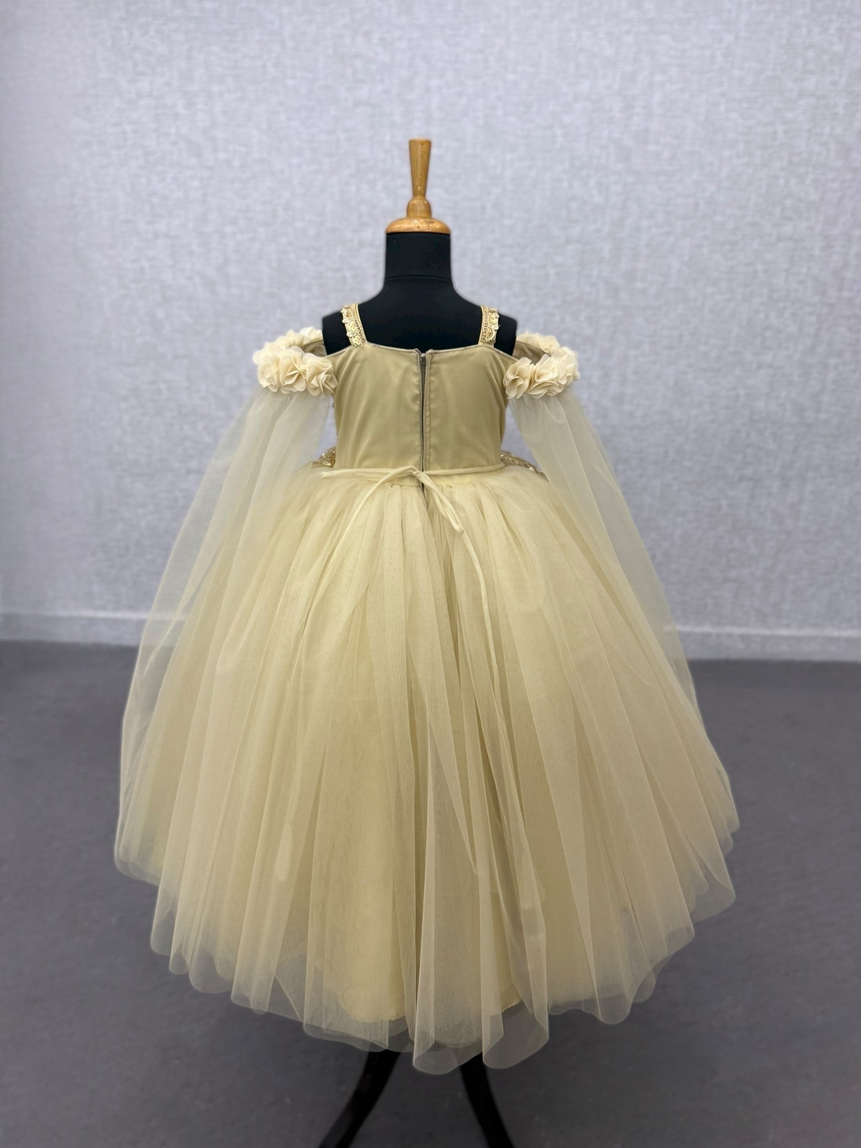 Golden Petal Whisper Couture