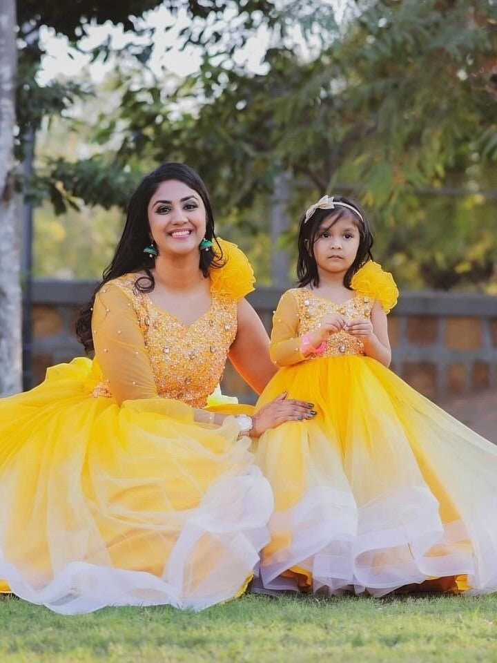 Sunset Bloom Gown Duo