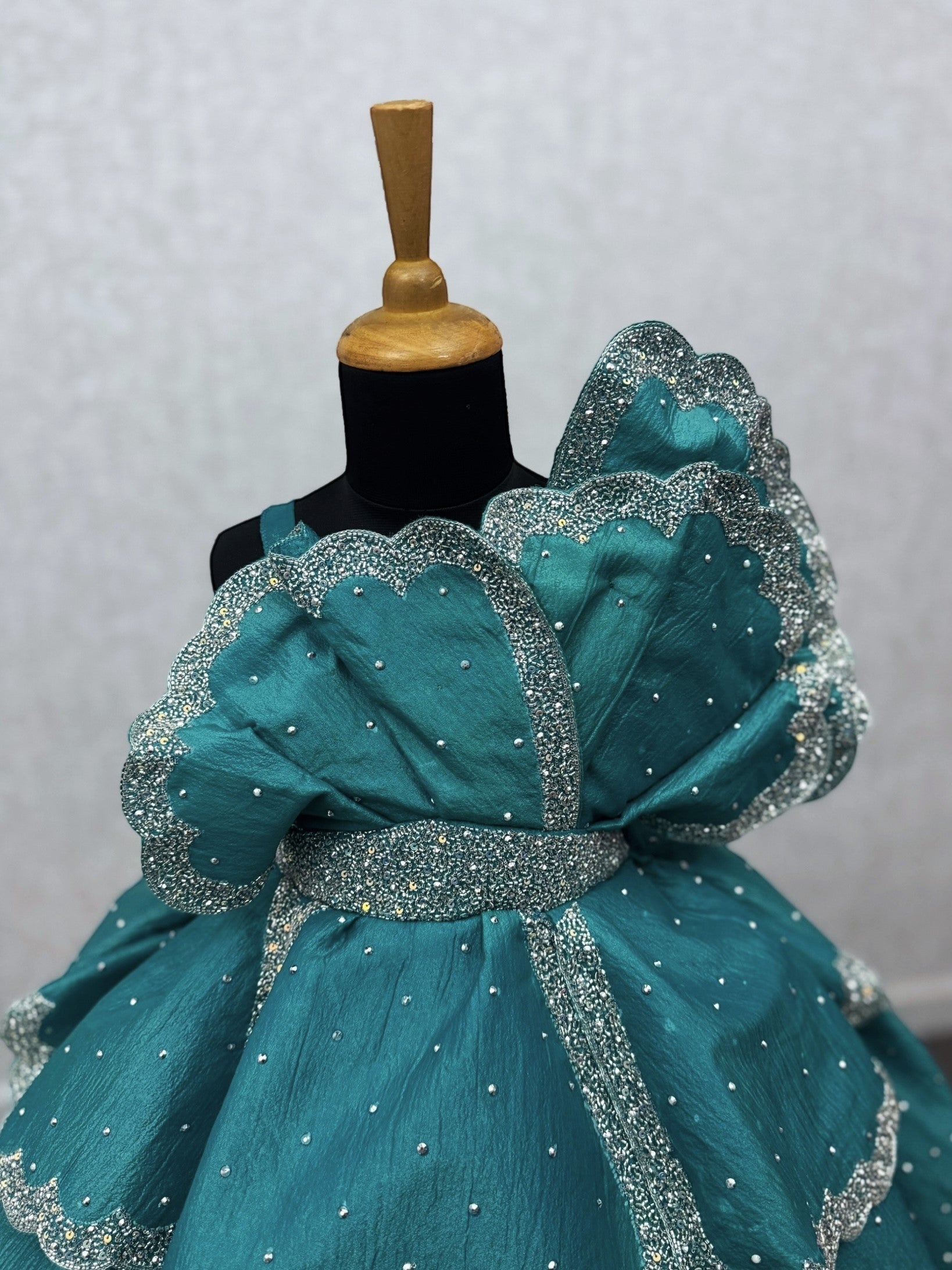 Emerald Pearl Petal Gown