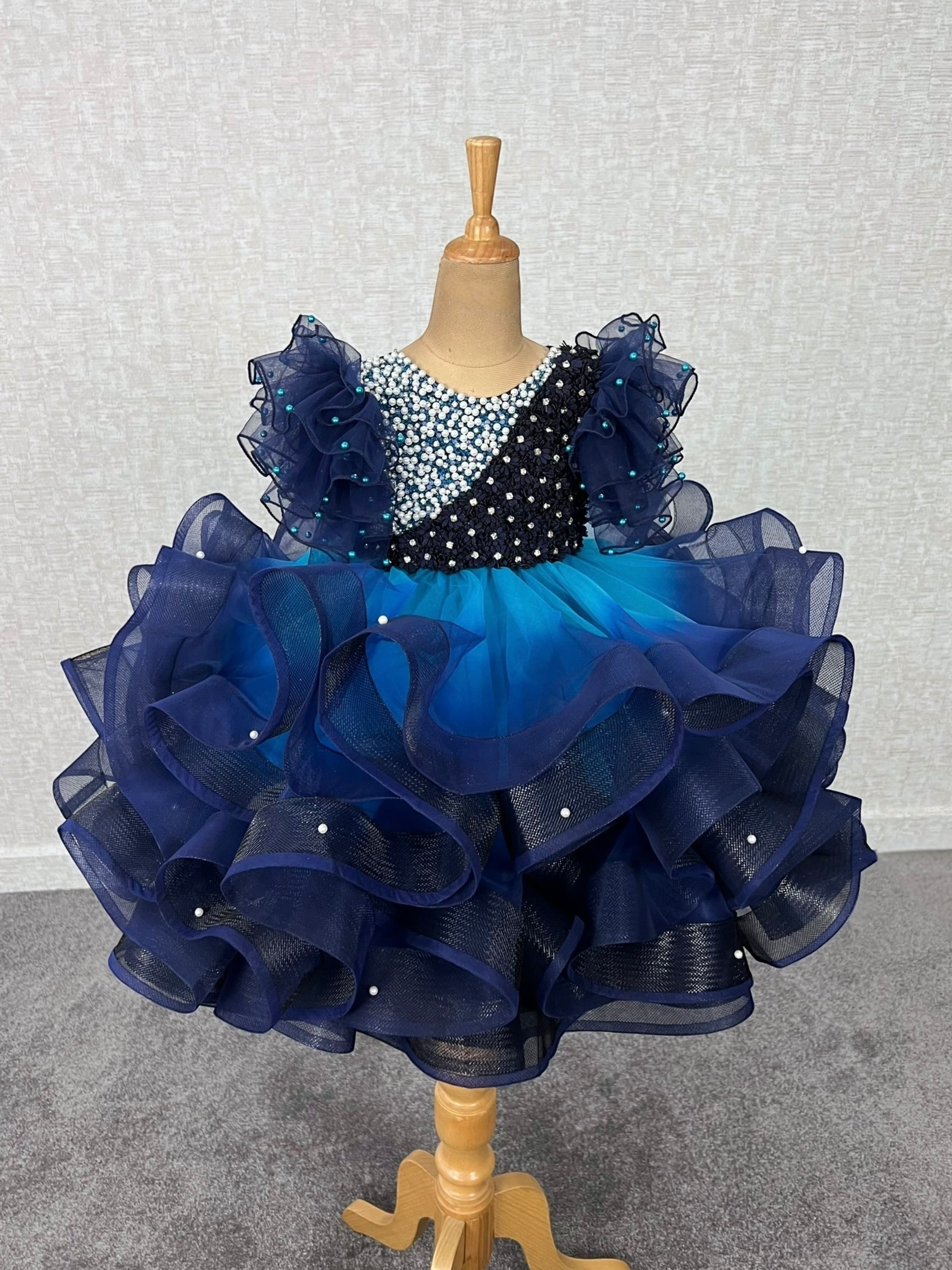 Blue Moonlit Pearl Fantasy Dress