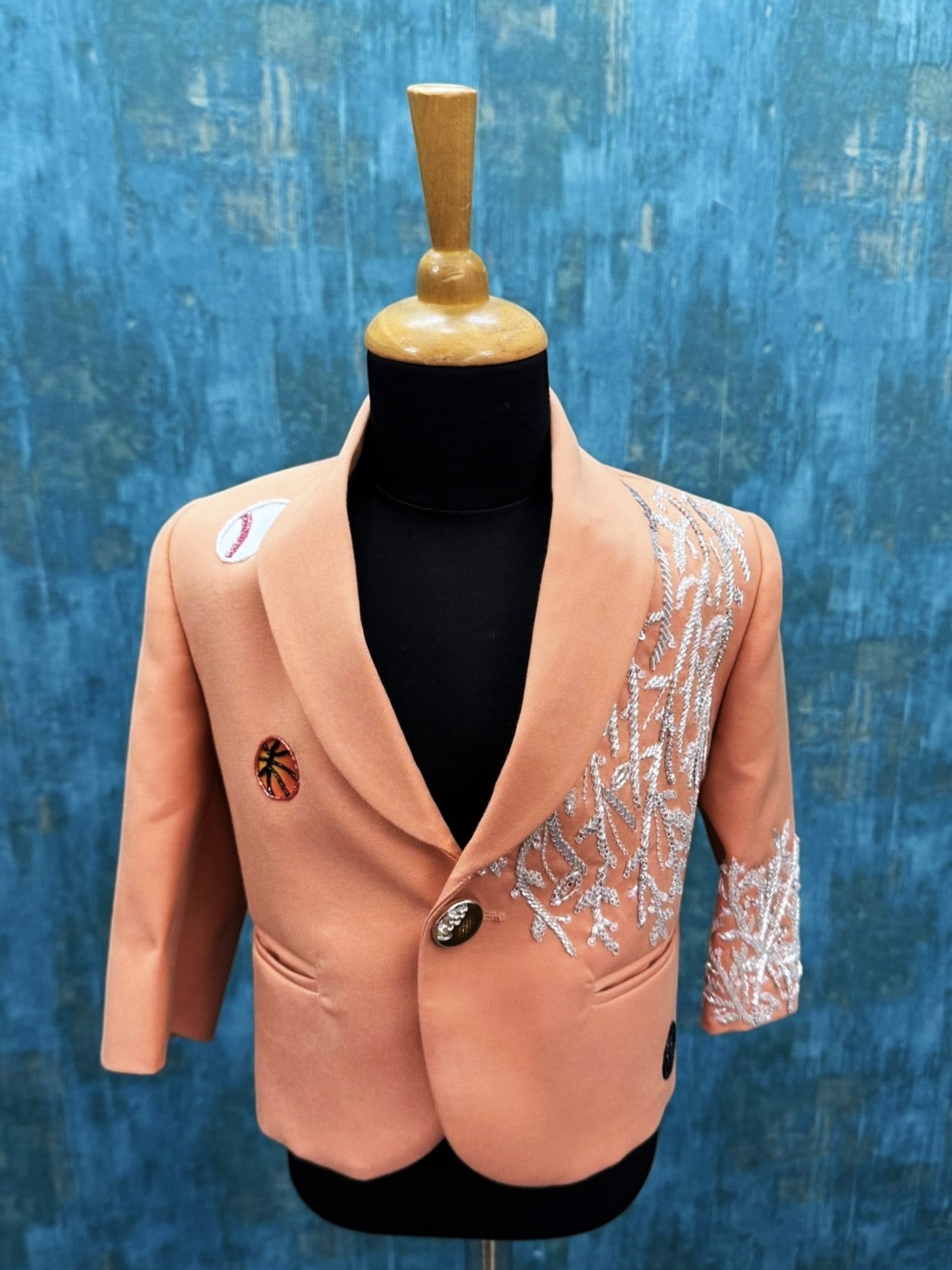 Pastel Orange Magic Aura Gown- Comes with Pant and Shirt