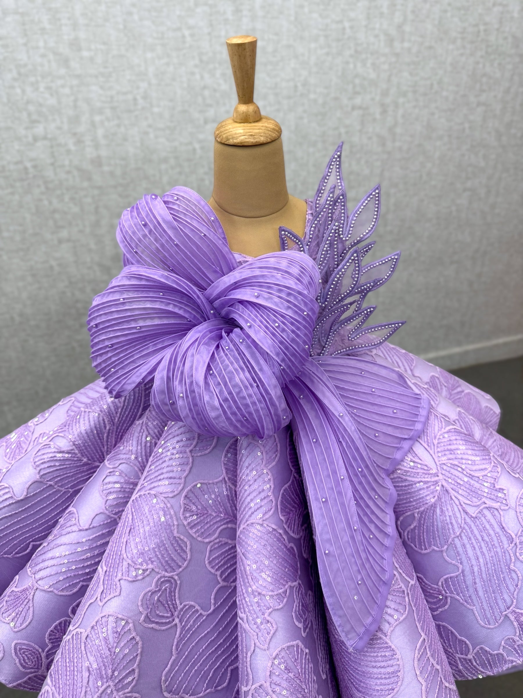 Lilac Feather Bloom Gown