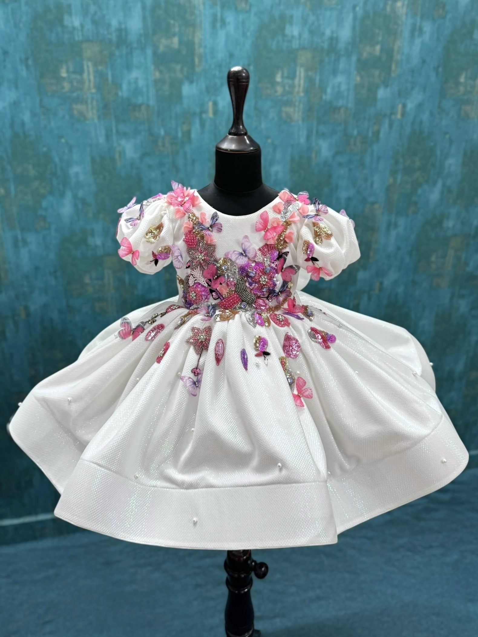 Enchanted Butterfly Blossom Fairy Princess Party Gown