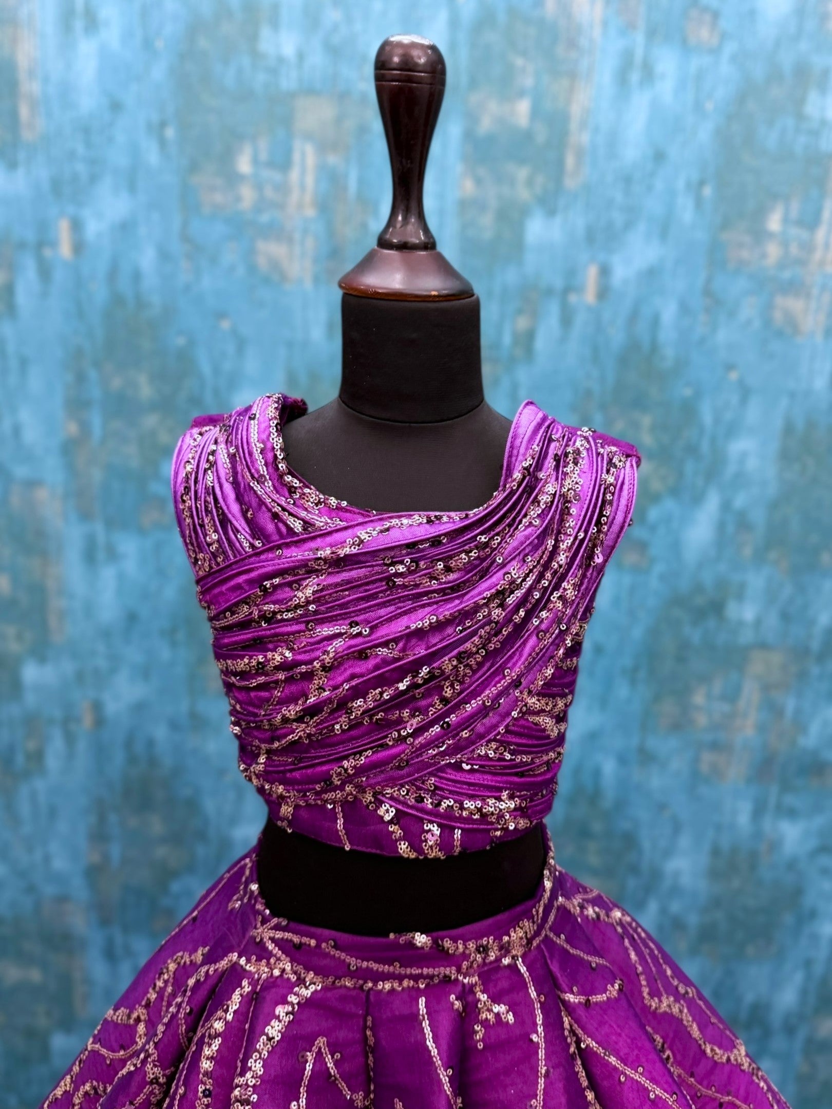 Regal Grape Starlight Couture Lehenga