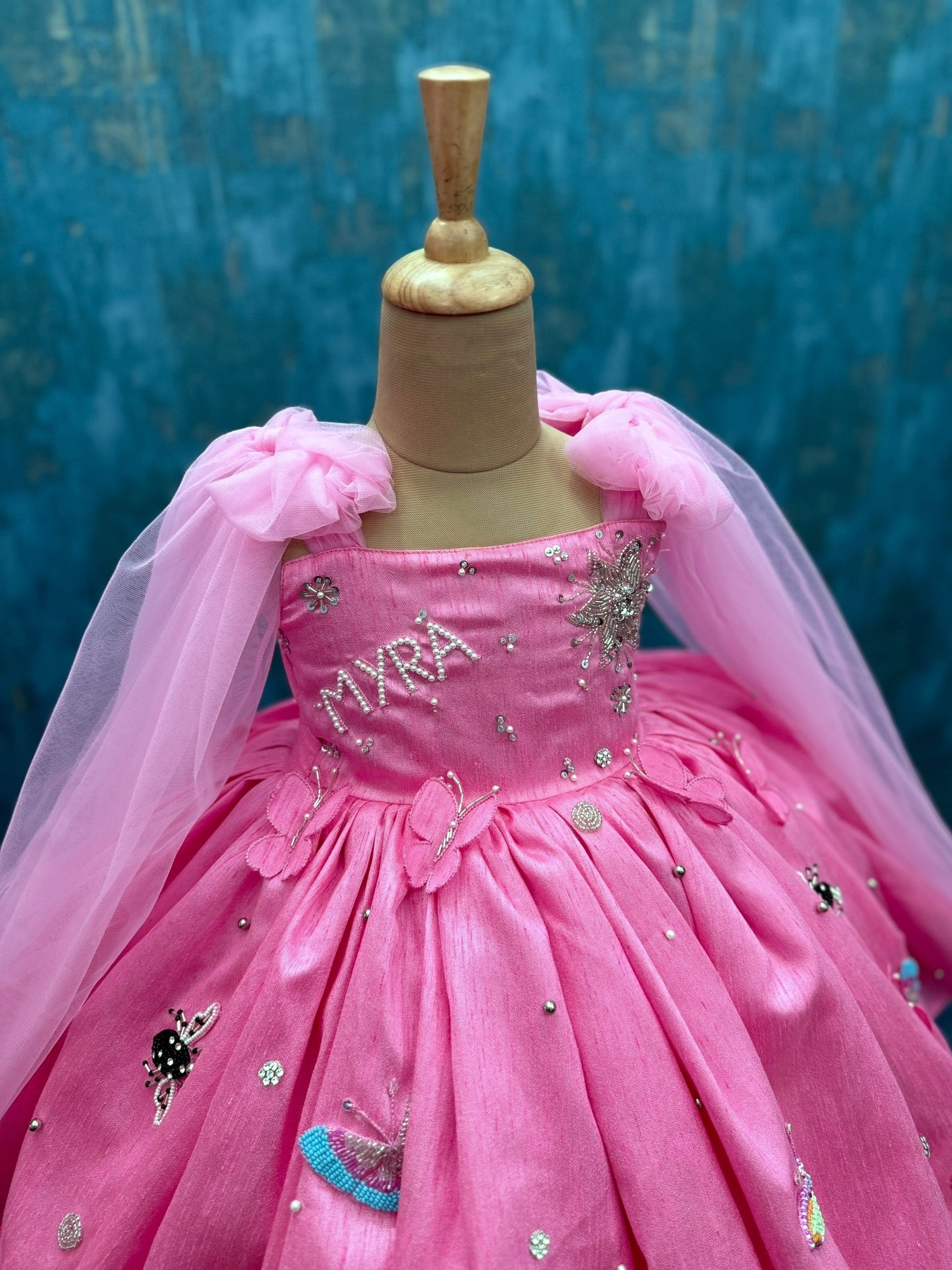 Mira Rose glow Enchanted Garden Fairy Gown