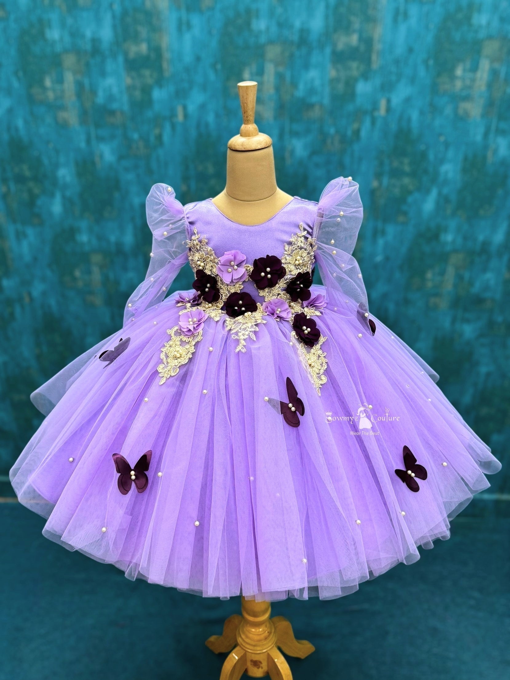 Purple Haze Butterfly Garden Princess Dress
