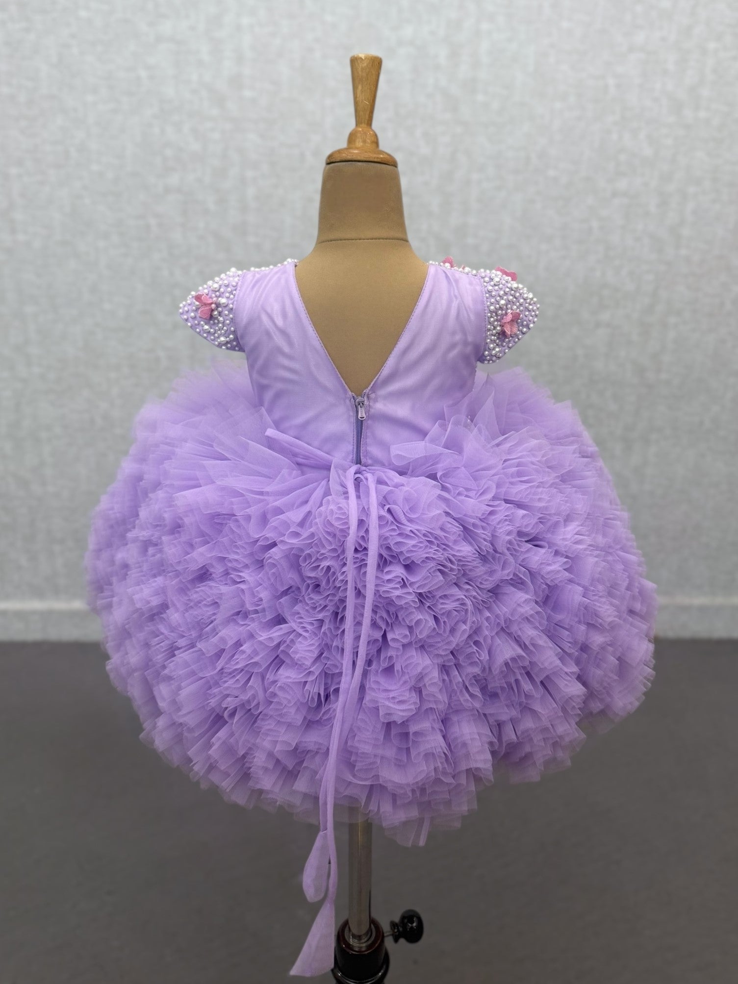 Designer Kids Clothes For Girls Online, Lavender Floral Princess Party Dress