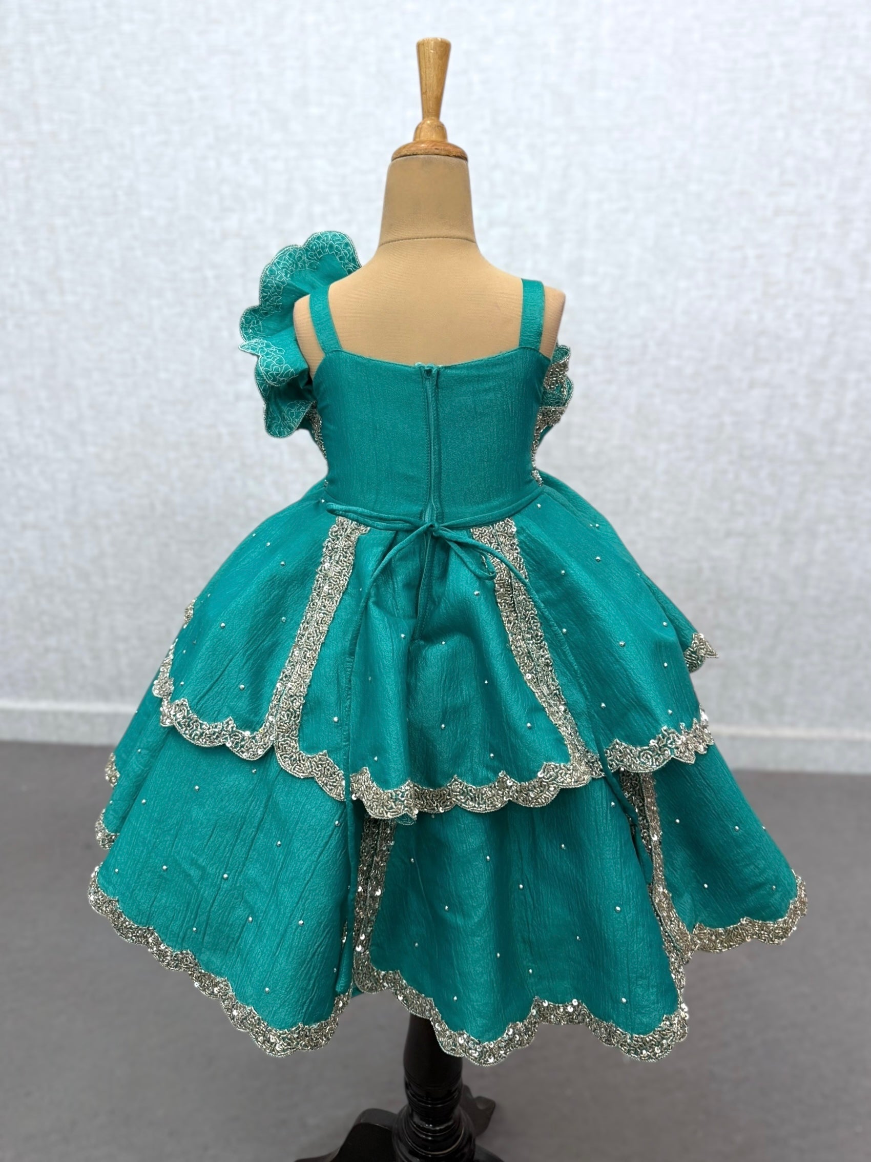 Emerald Pearl Petal Gown