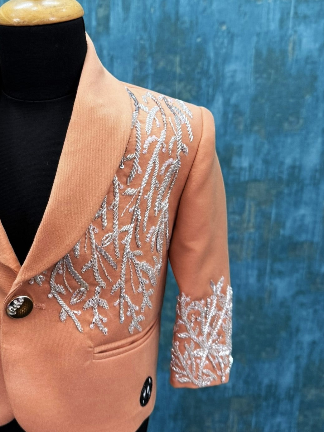 Pastel Orange Magic Aura Gown- Comes with Pant and Shirt