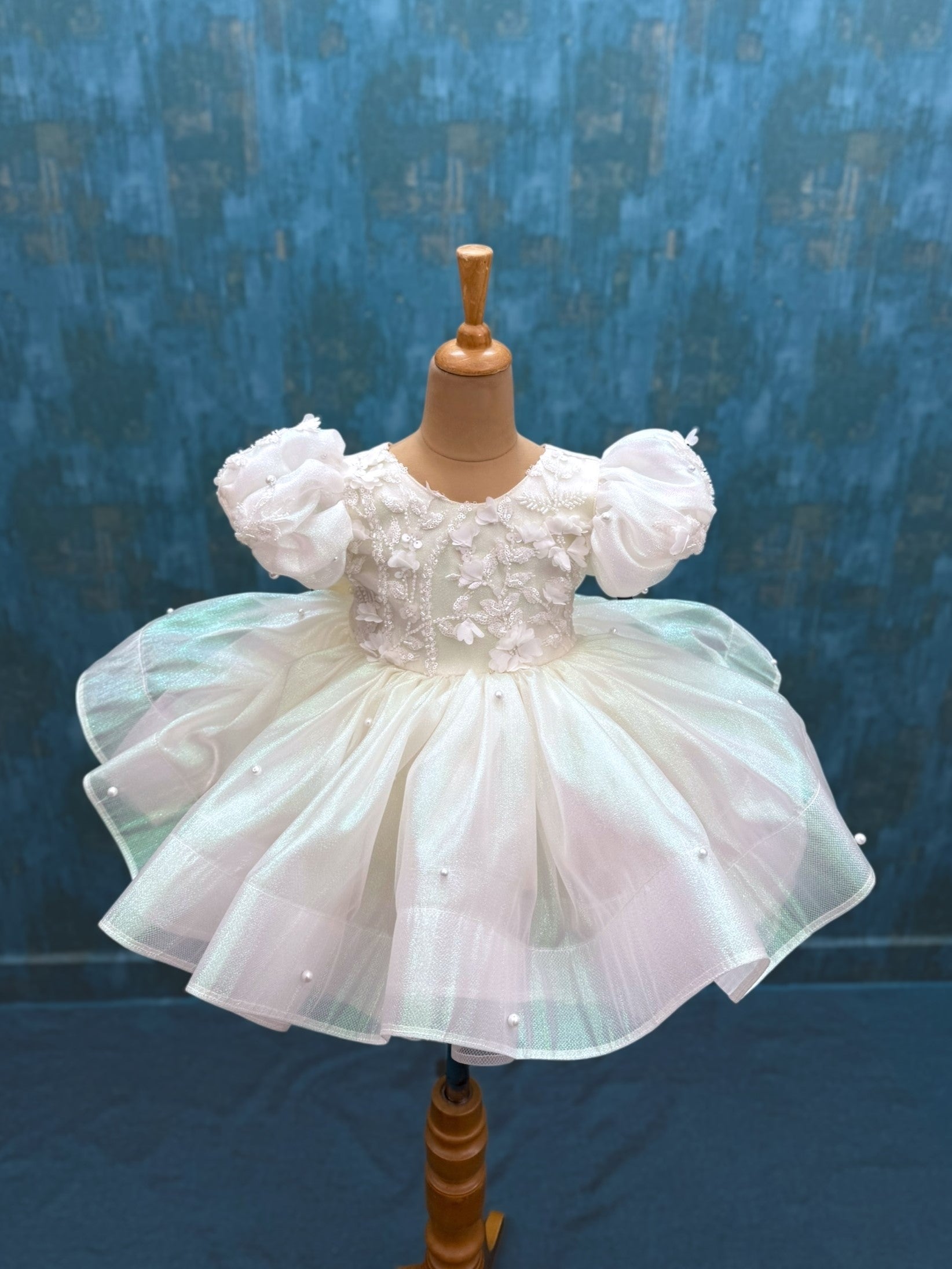 White Swan Elegance Dress with puff sleeves