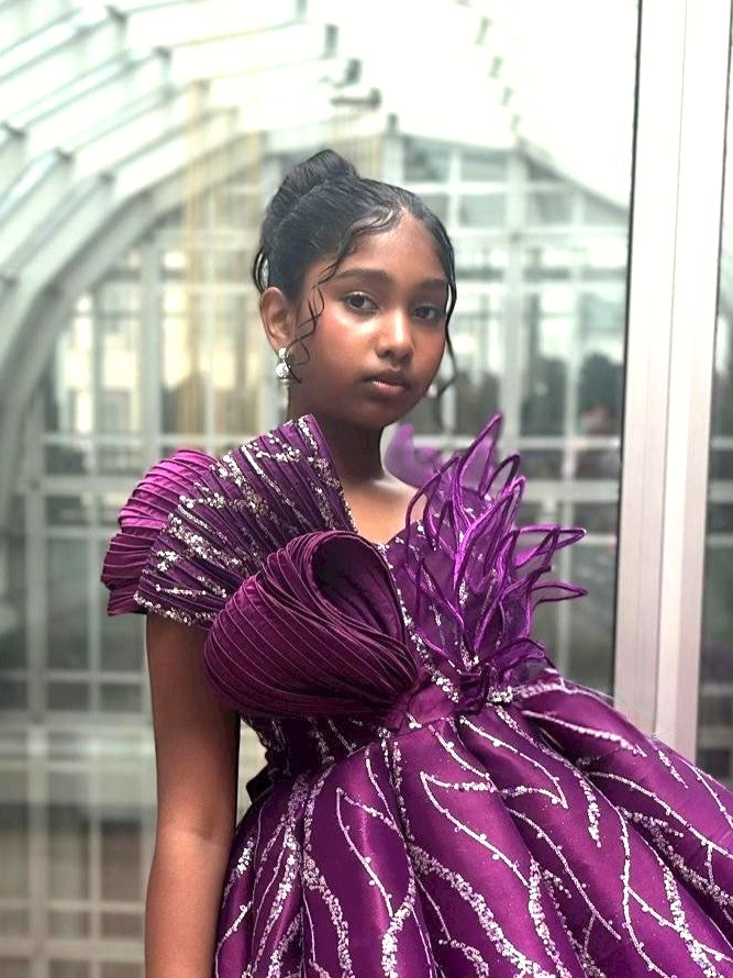 Majestic Orchid Flair Gown