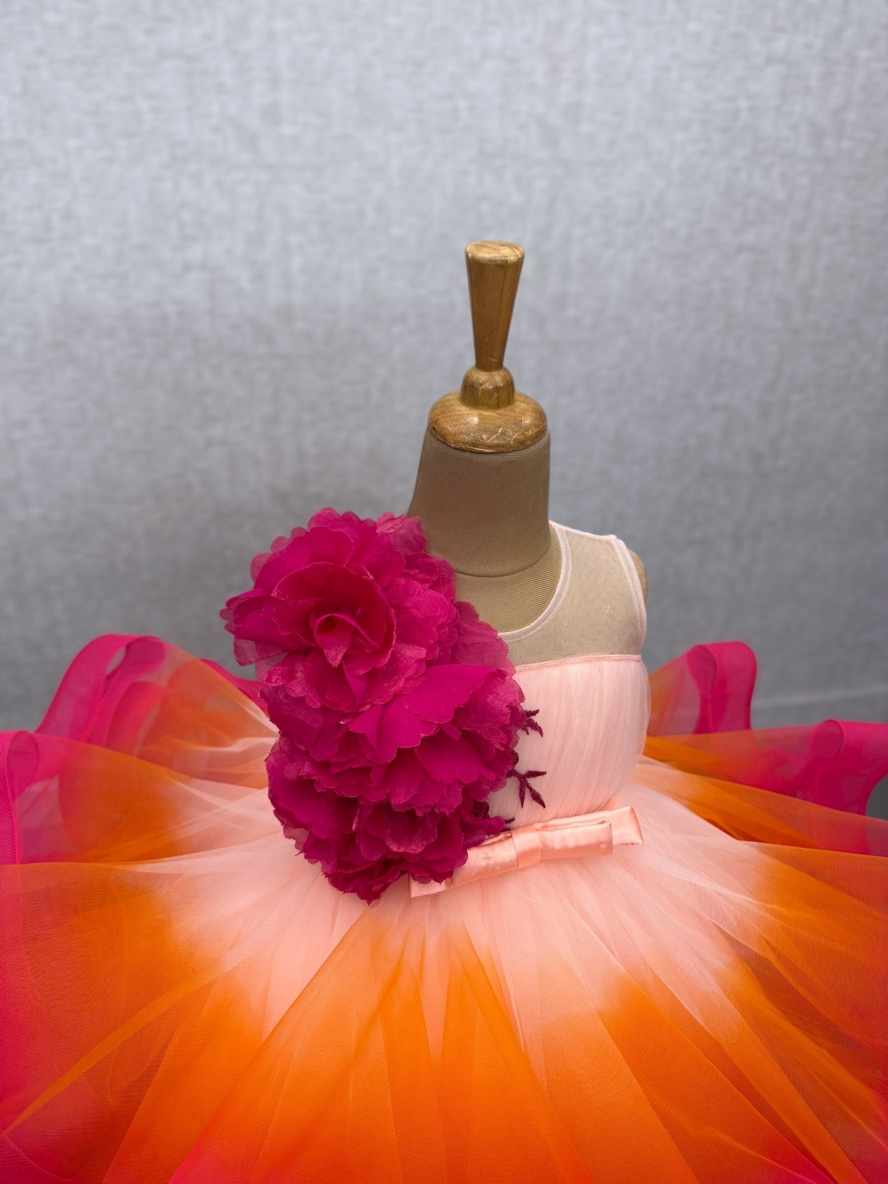 Sunset Bloom Whirl Gown