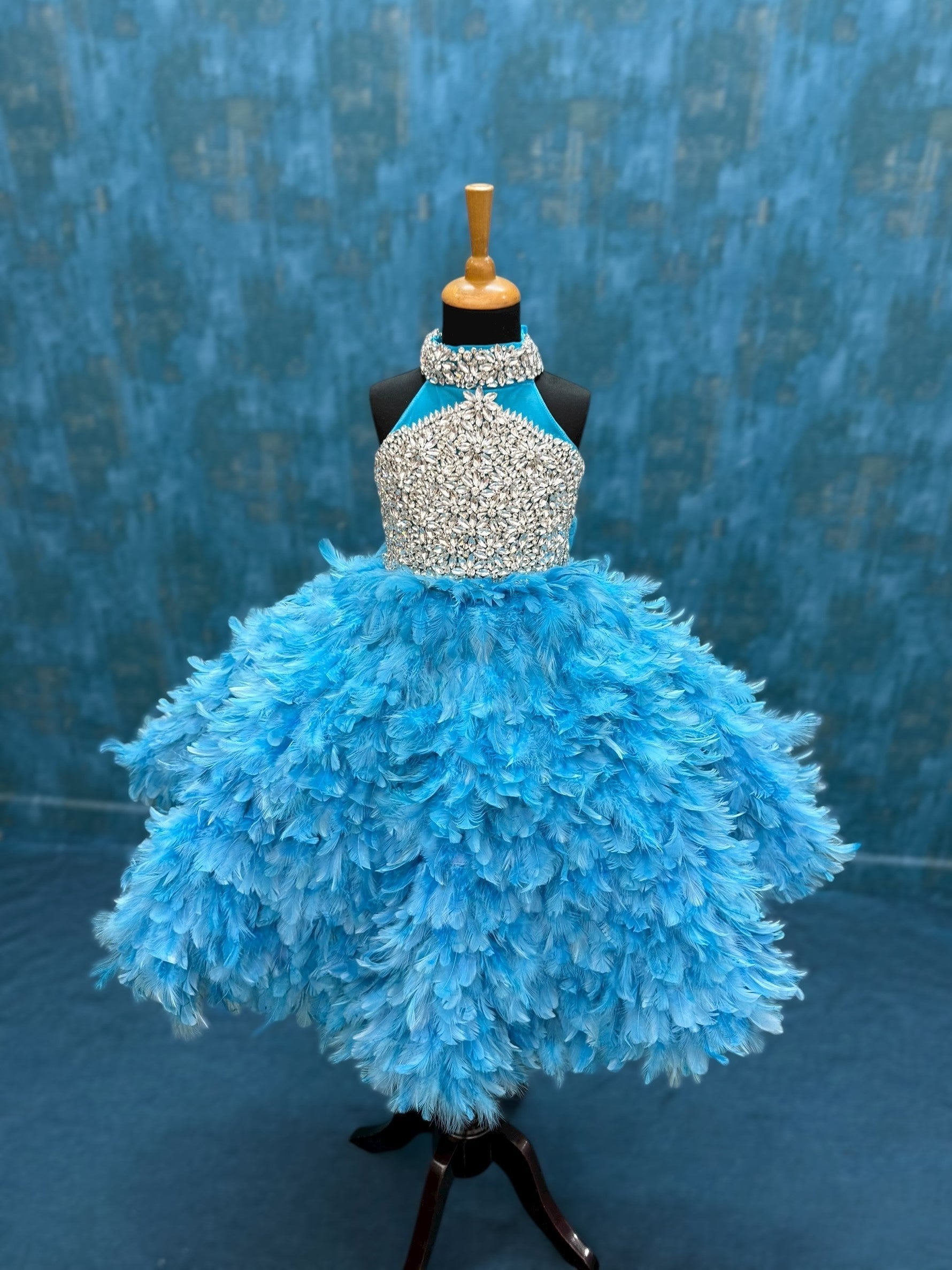 Feathered Sapphire Shine Couture