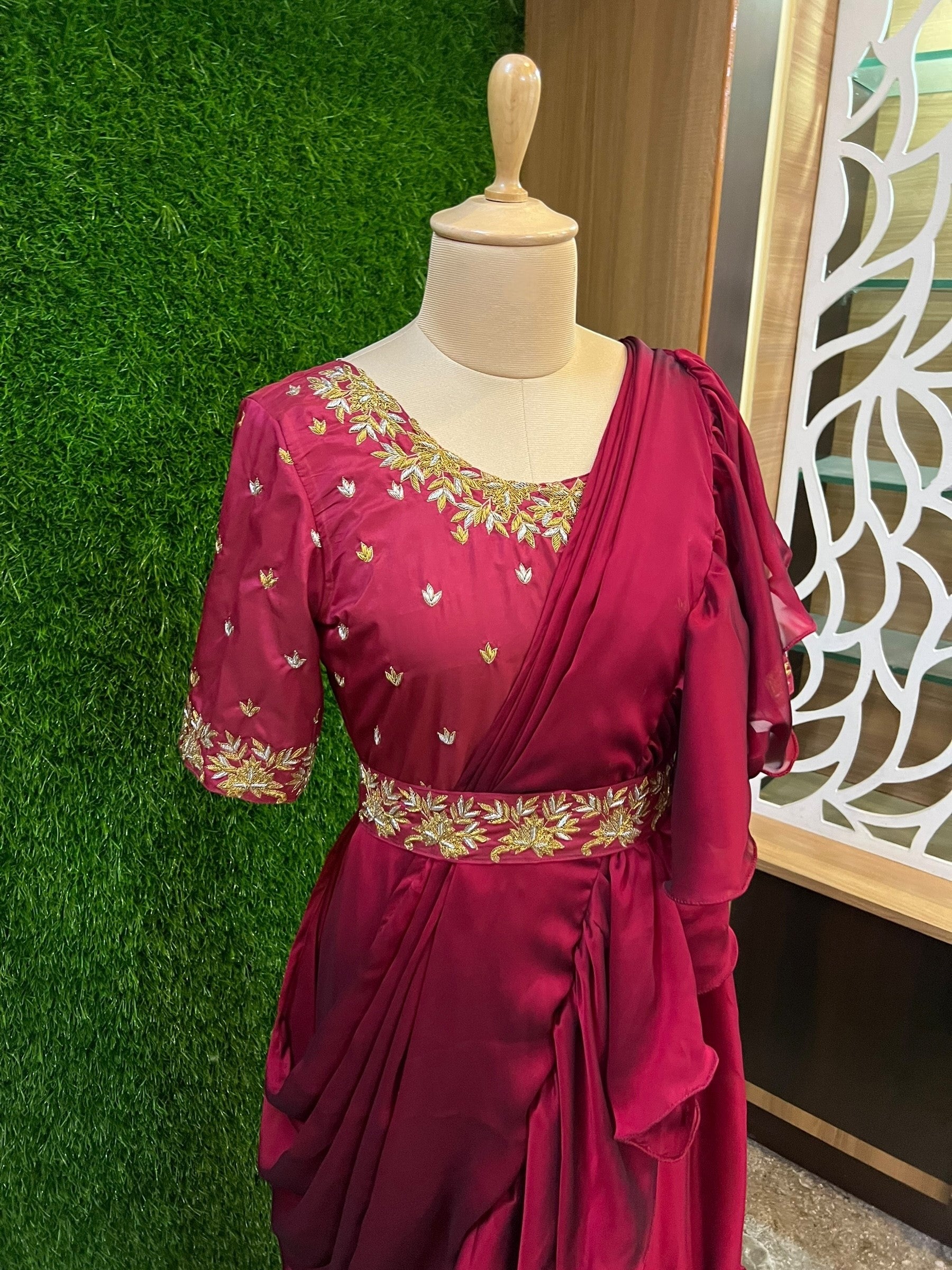 Velvet Scarlet Bloom Gown