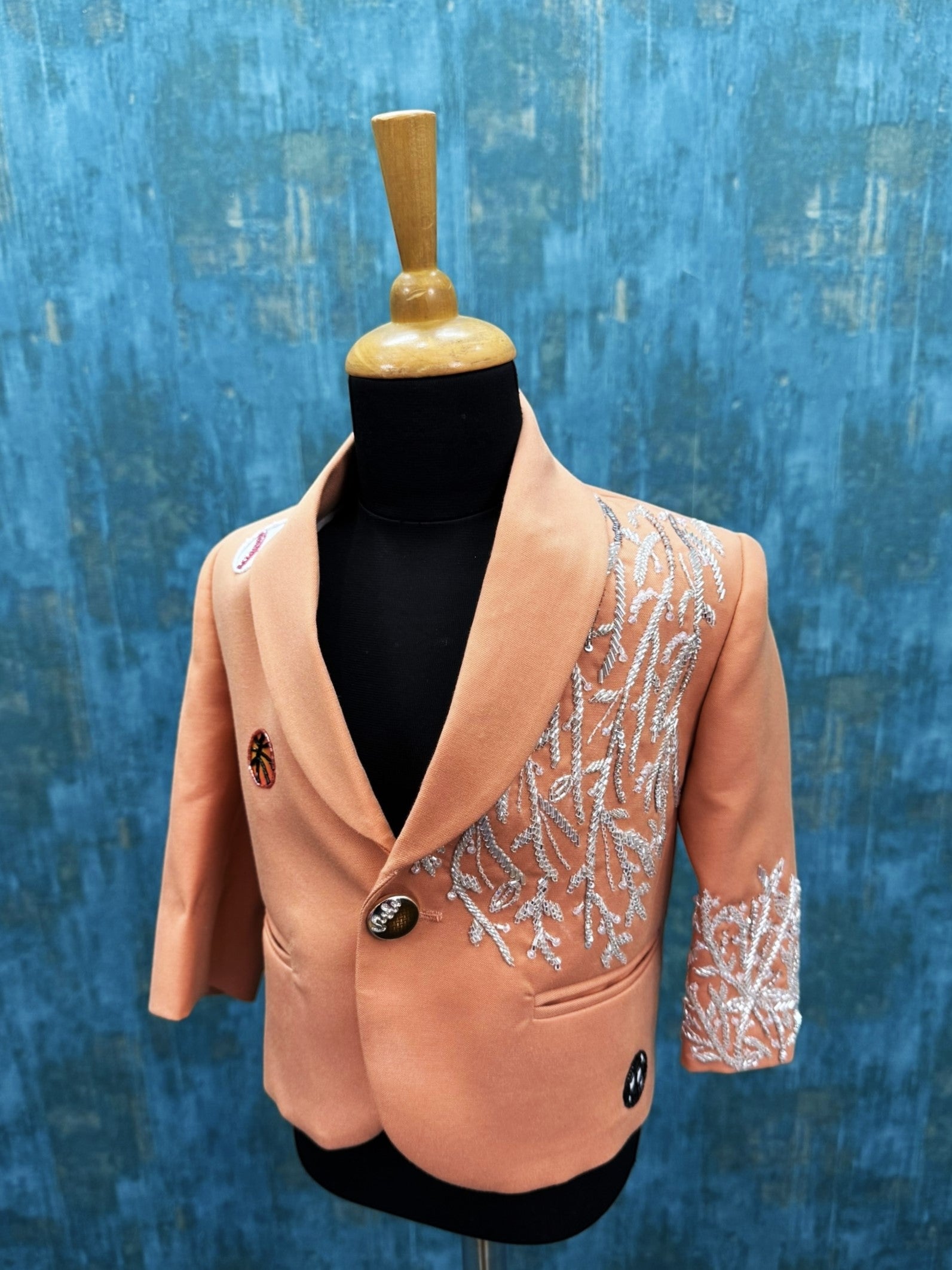 Pastel Orange Magic Aura Gown- Comes with Pant and Shirt