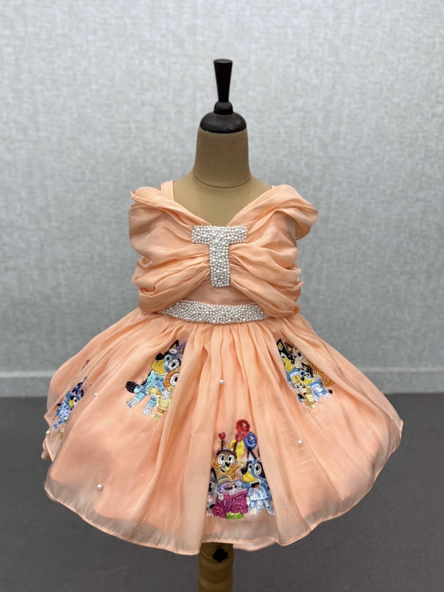 Toon Parade Peach Dress